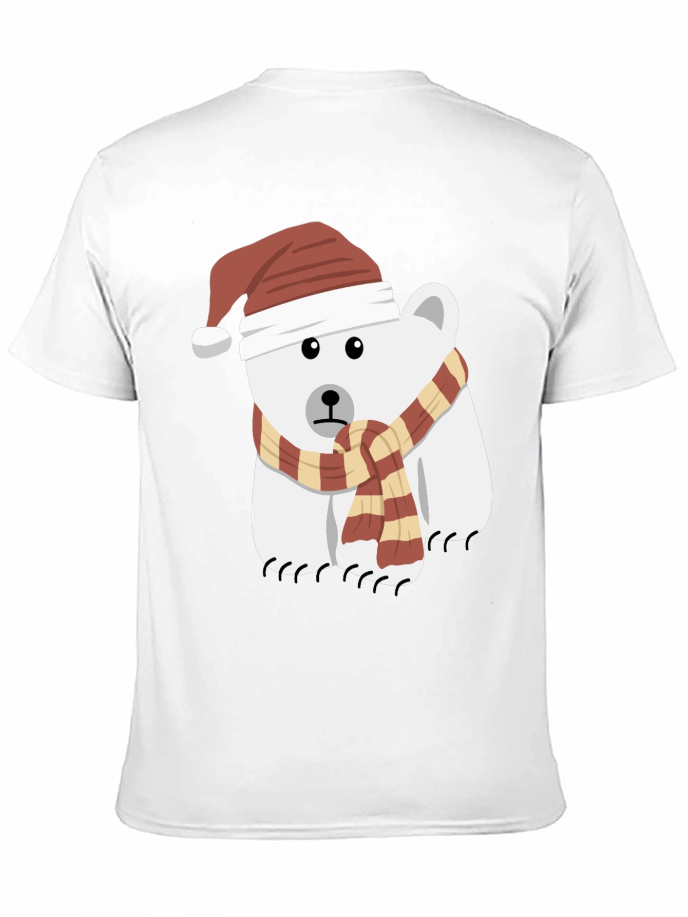 Black Festive Polar Bear Graphic Tee view 11
