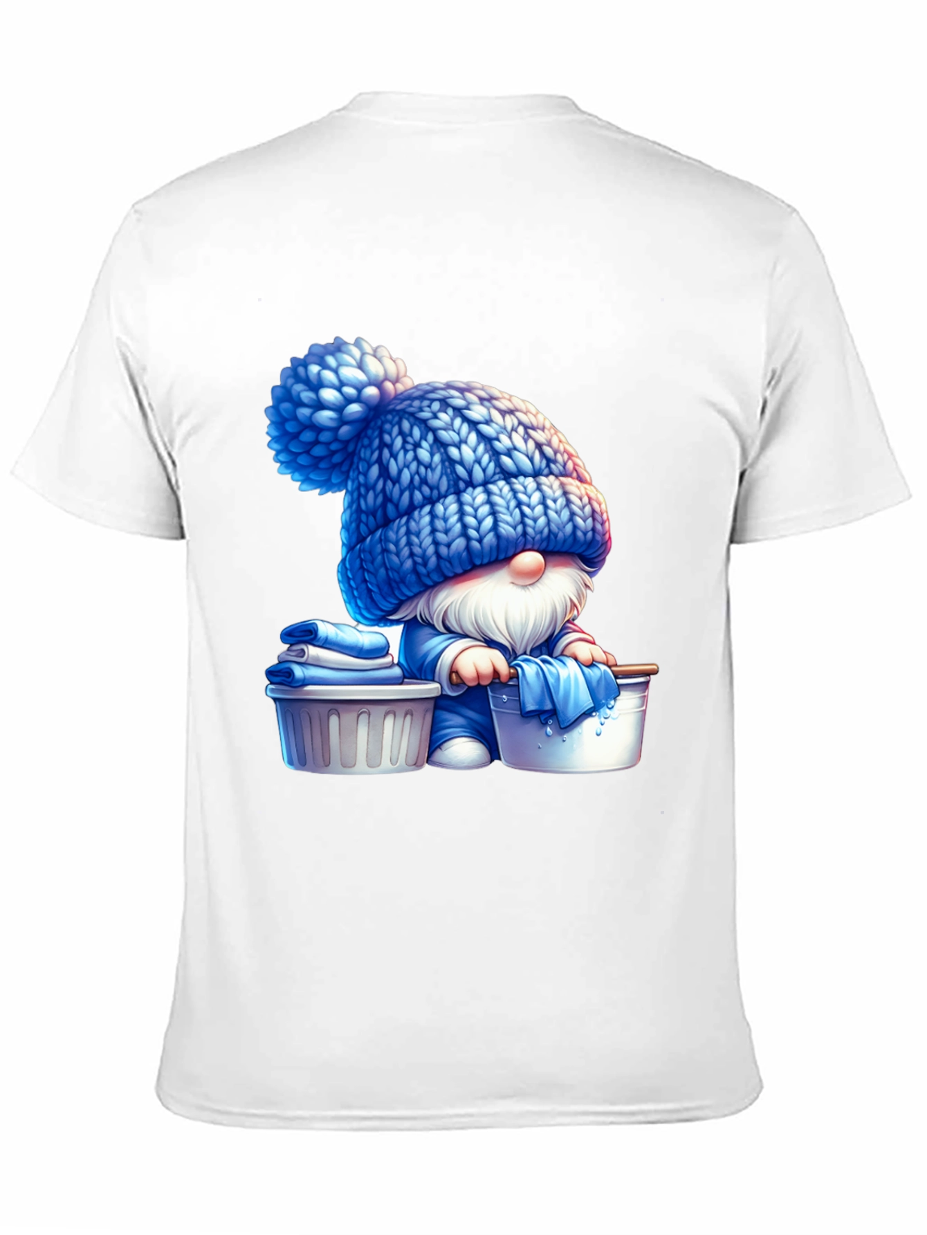 Black Gnome Laundry Day T-Shirt - Unique Graphic Tee view 11