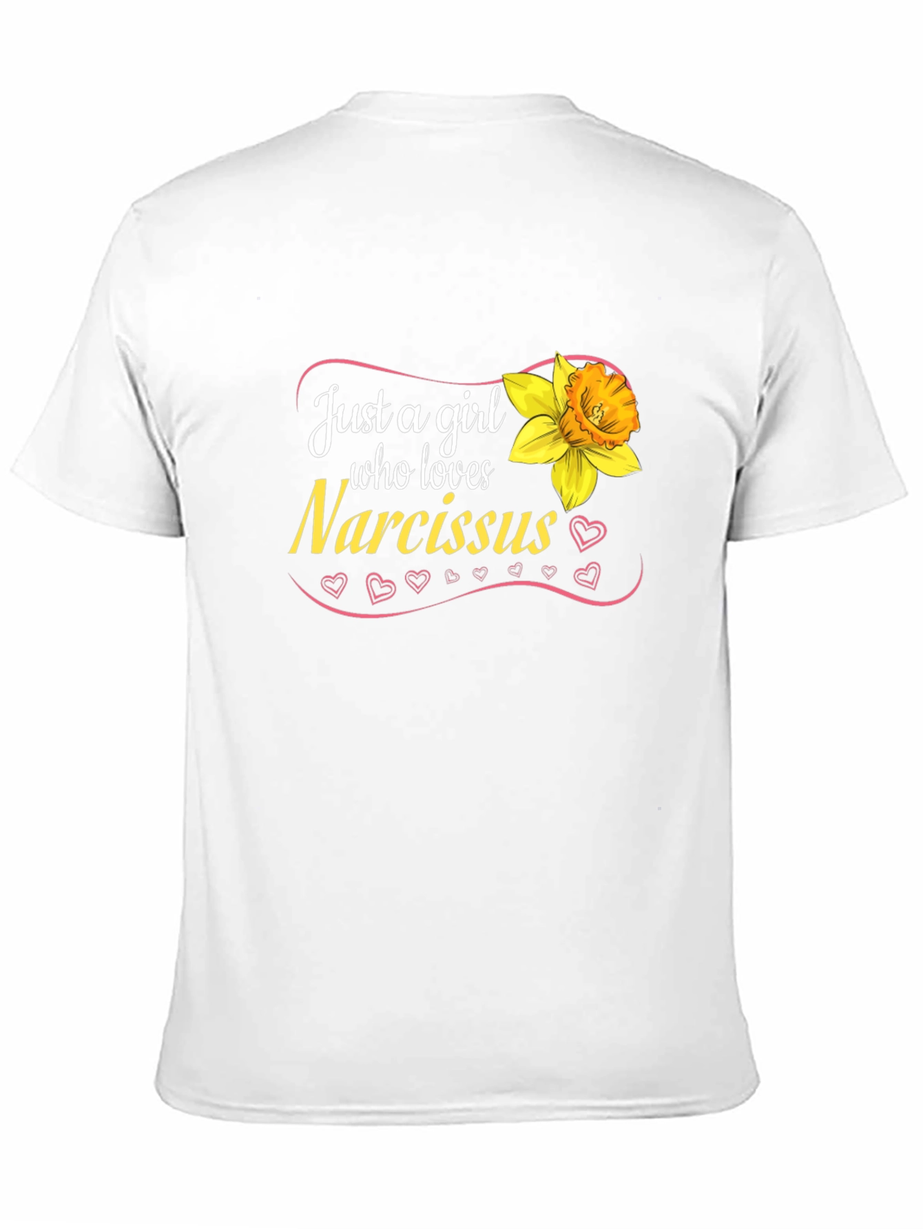 Black Narcissus Flower Girl's T-Shirt - Cute Floral Tee view 11