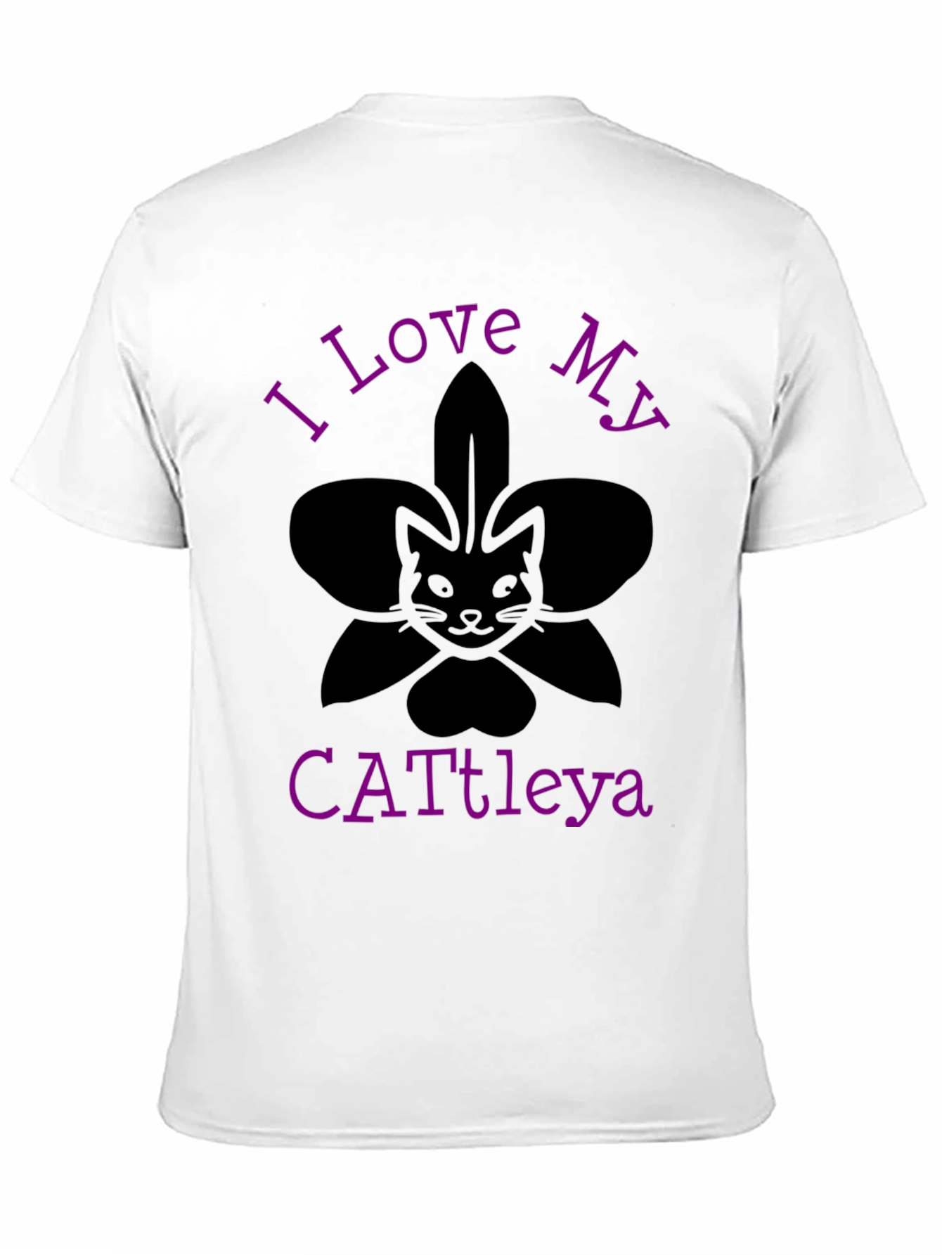 Black I Love My Cattleya Cat Orchid T-Shirt view 11