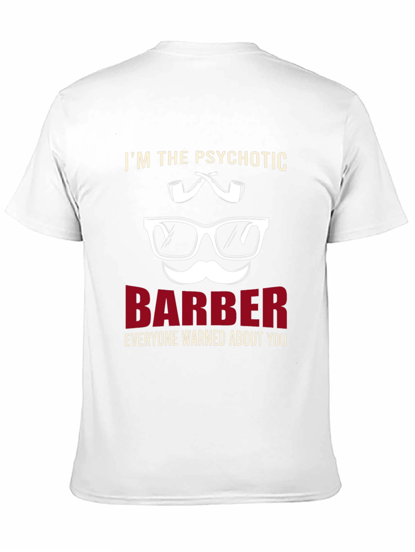 Black Psychotic Barber T-Shirt - Novelty Graphic Tee view 11
