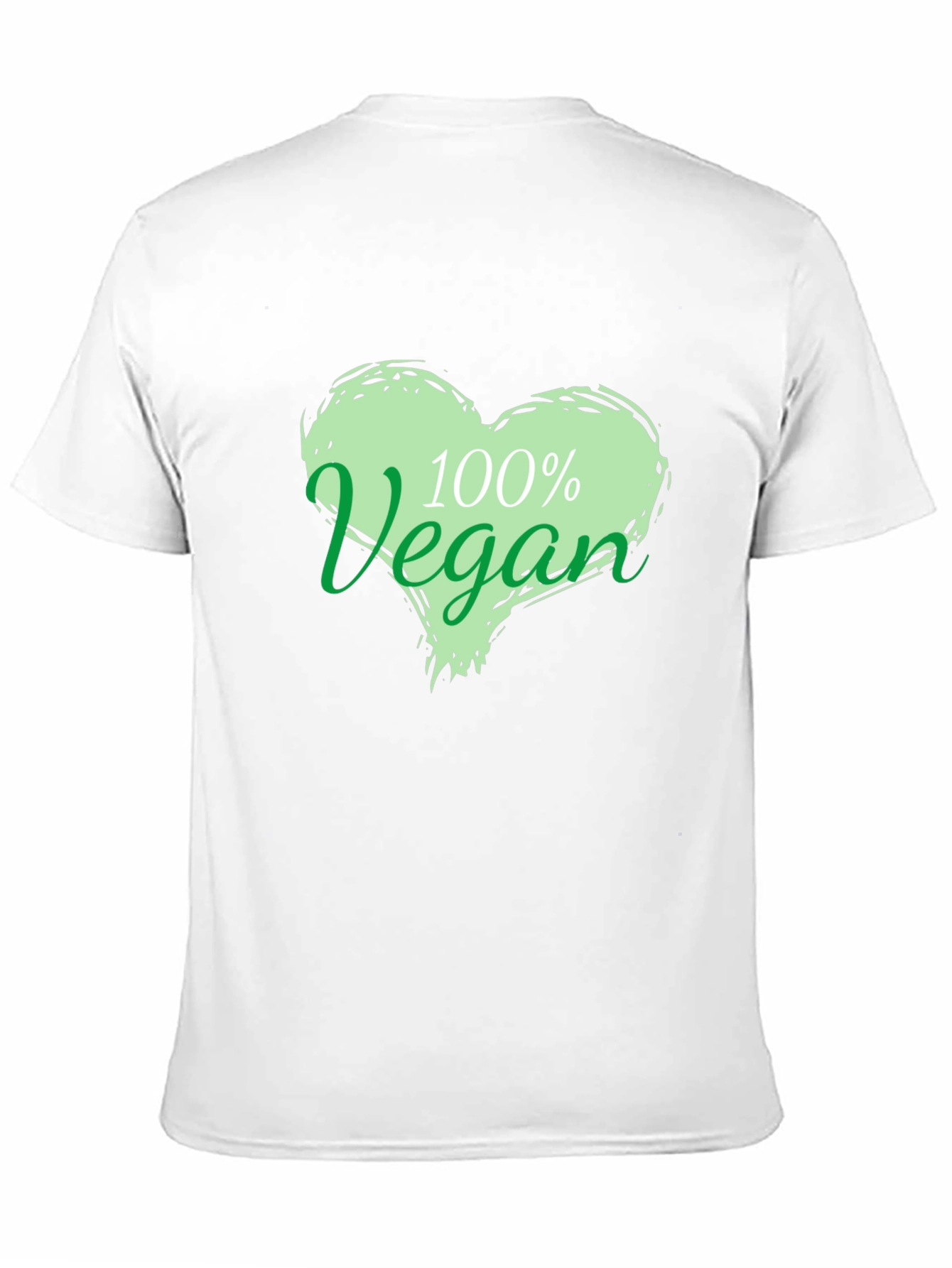 Black 100% Vegan Heart Graphic T-Shirt - Unisex view 11