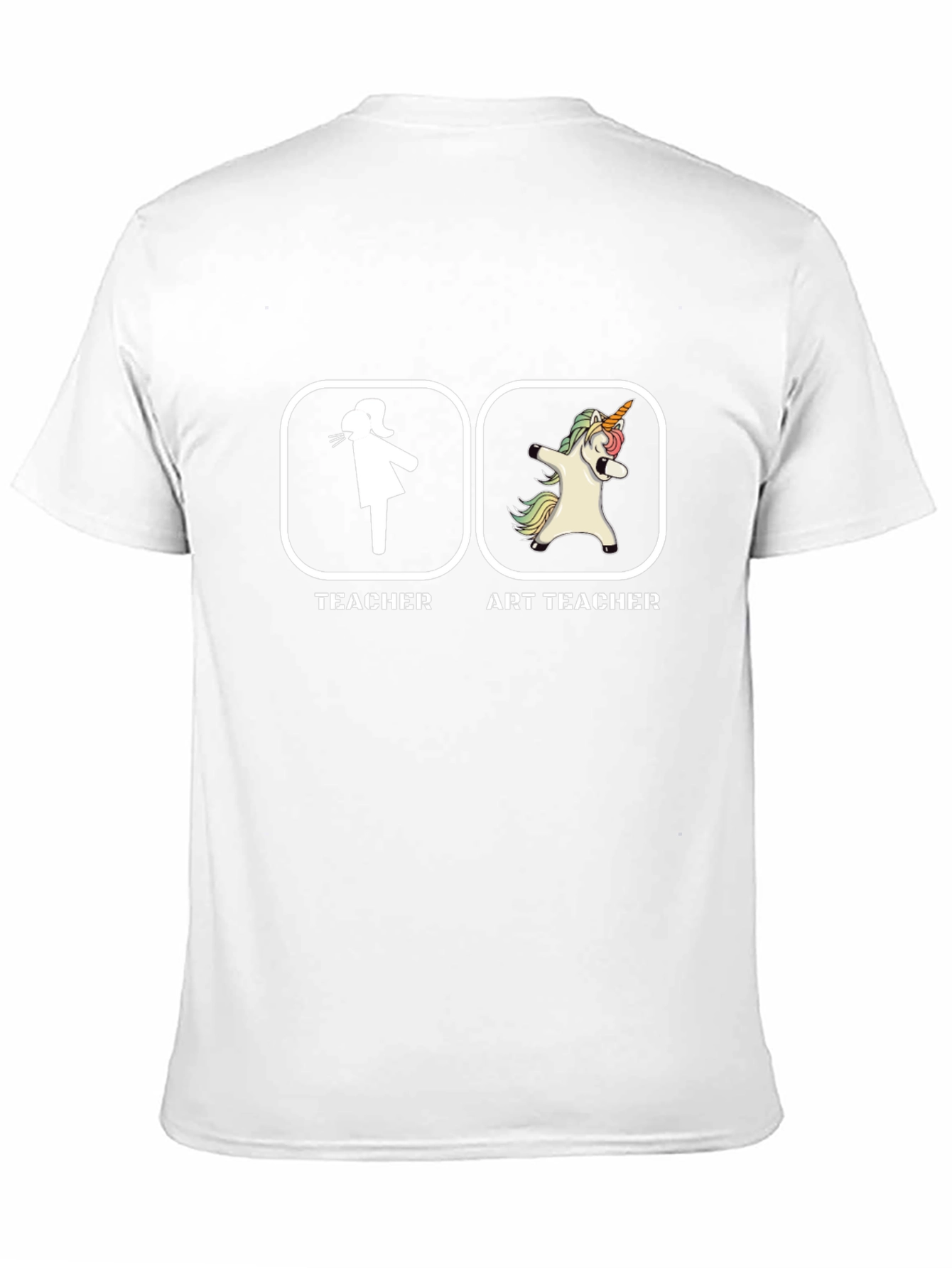 Black Art Teacher Unicorn Dab T-Shirt - Funny Teacher Gift view 11
