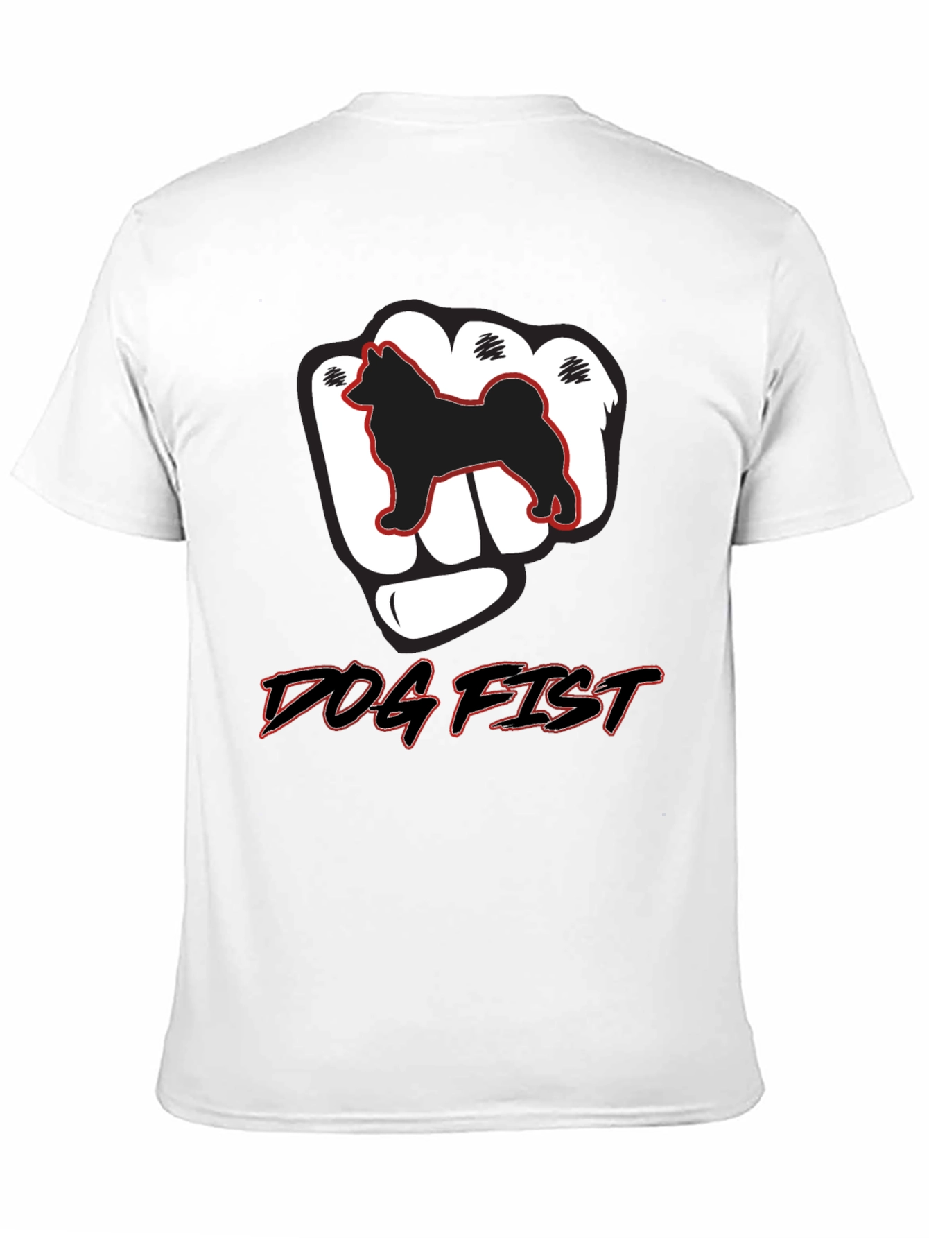 Black Dog Fist Graphic Tee - Men's Black T-Shirt view 11