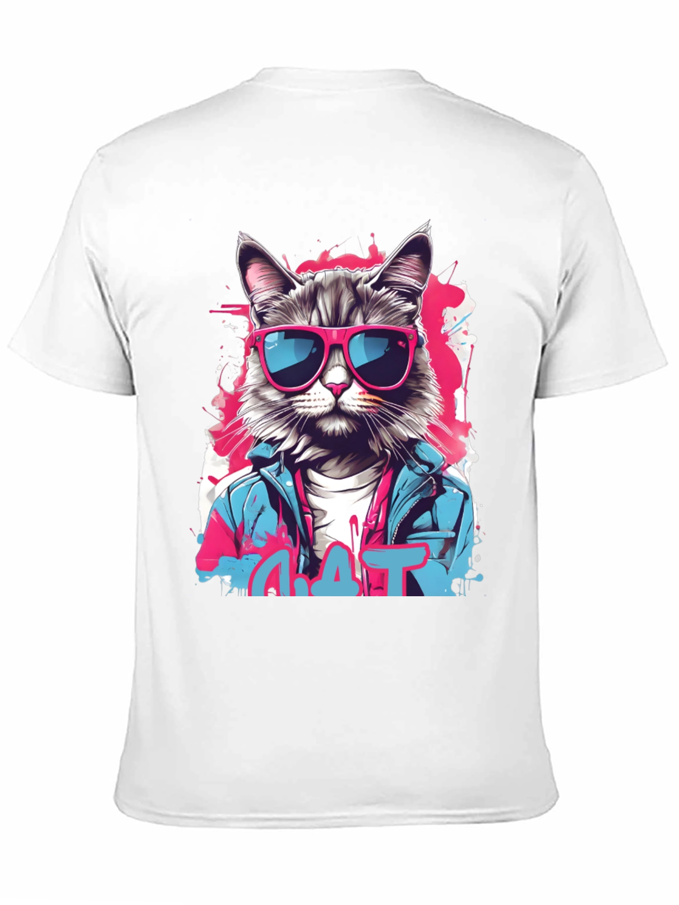 Black Cool Cat Graphic T-Shirt view 11