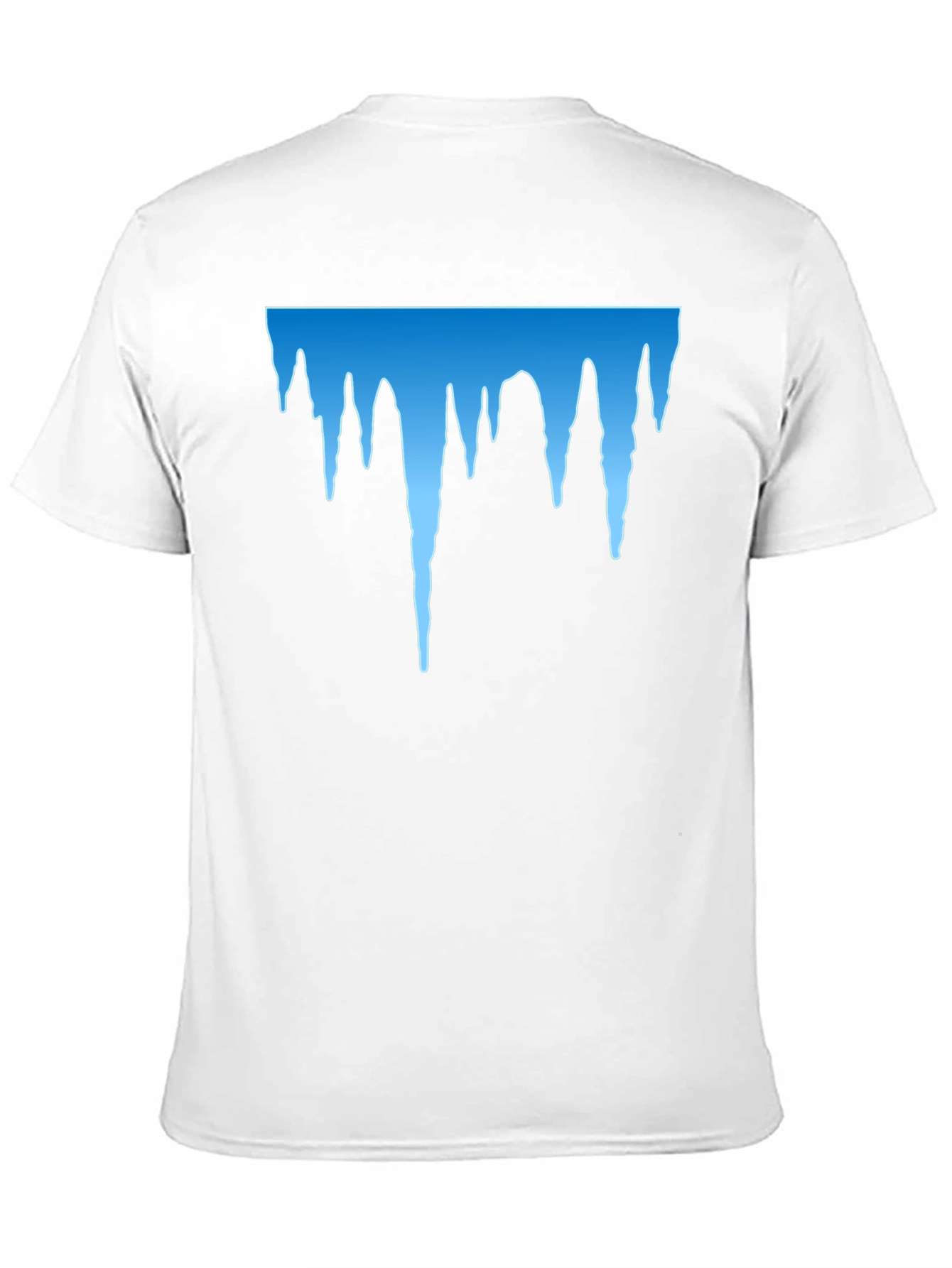 Black Icy Blue Drip Graphic Black T-Shirt view 11