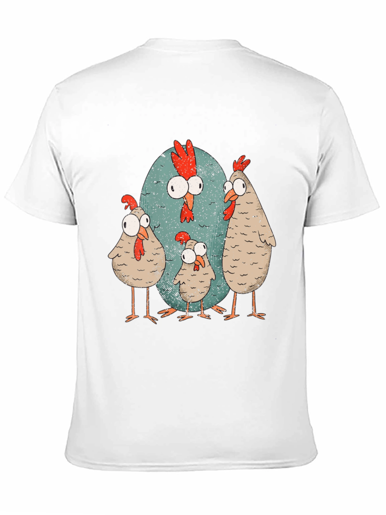 Black Funny Chicken Graphic Tee - Quirky Cartoon Design view 11