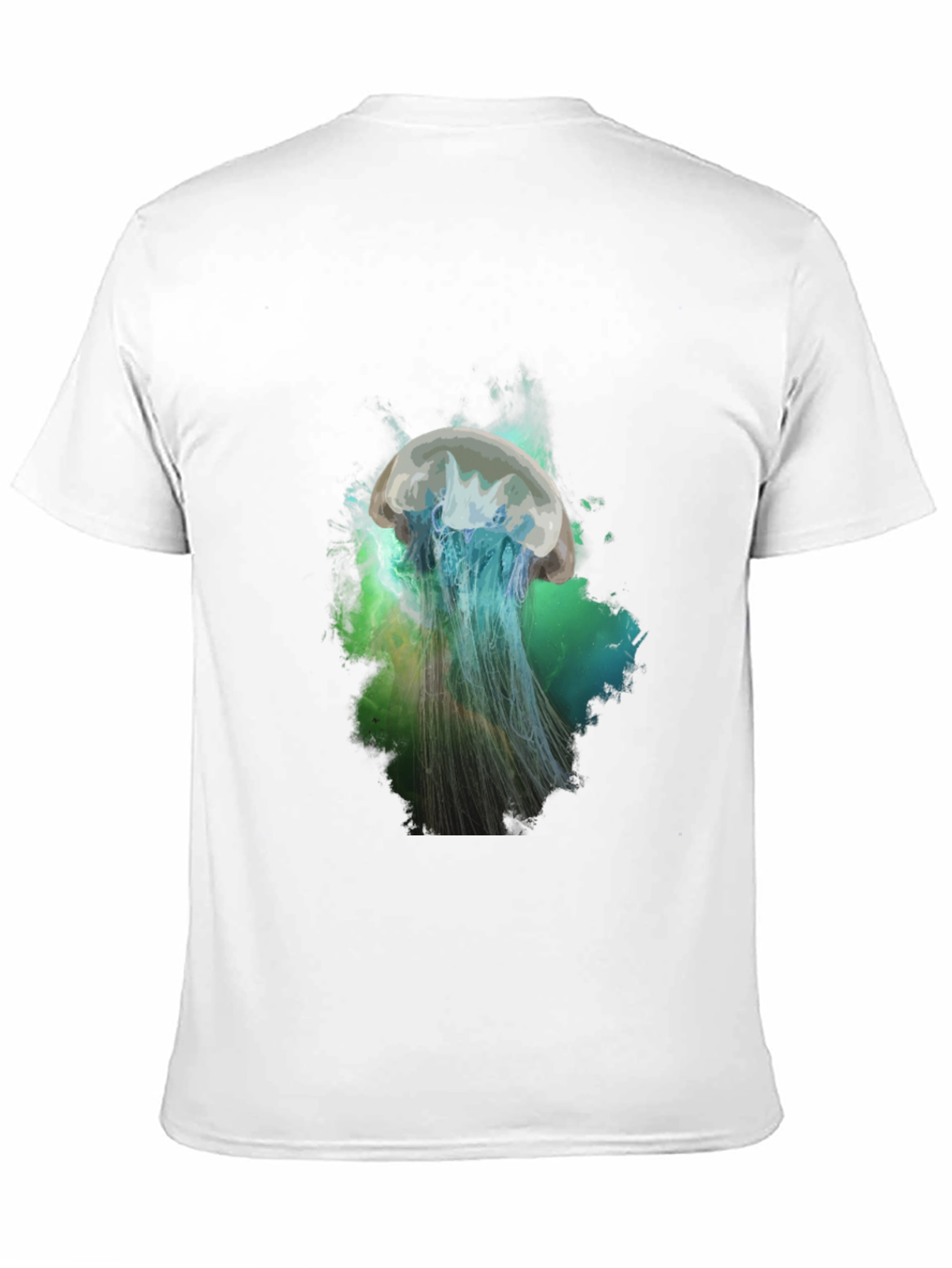 Black Jellyfish Graphic Print T-Shirt - Black view 11