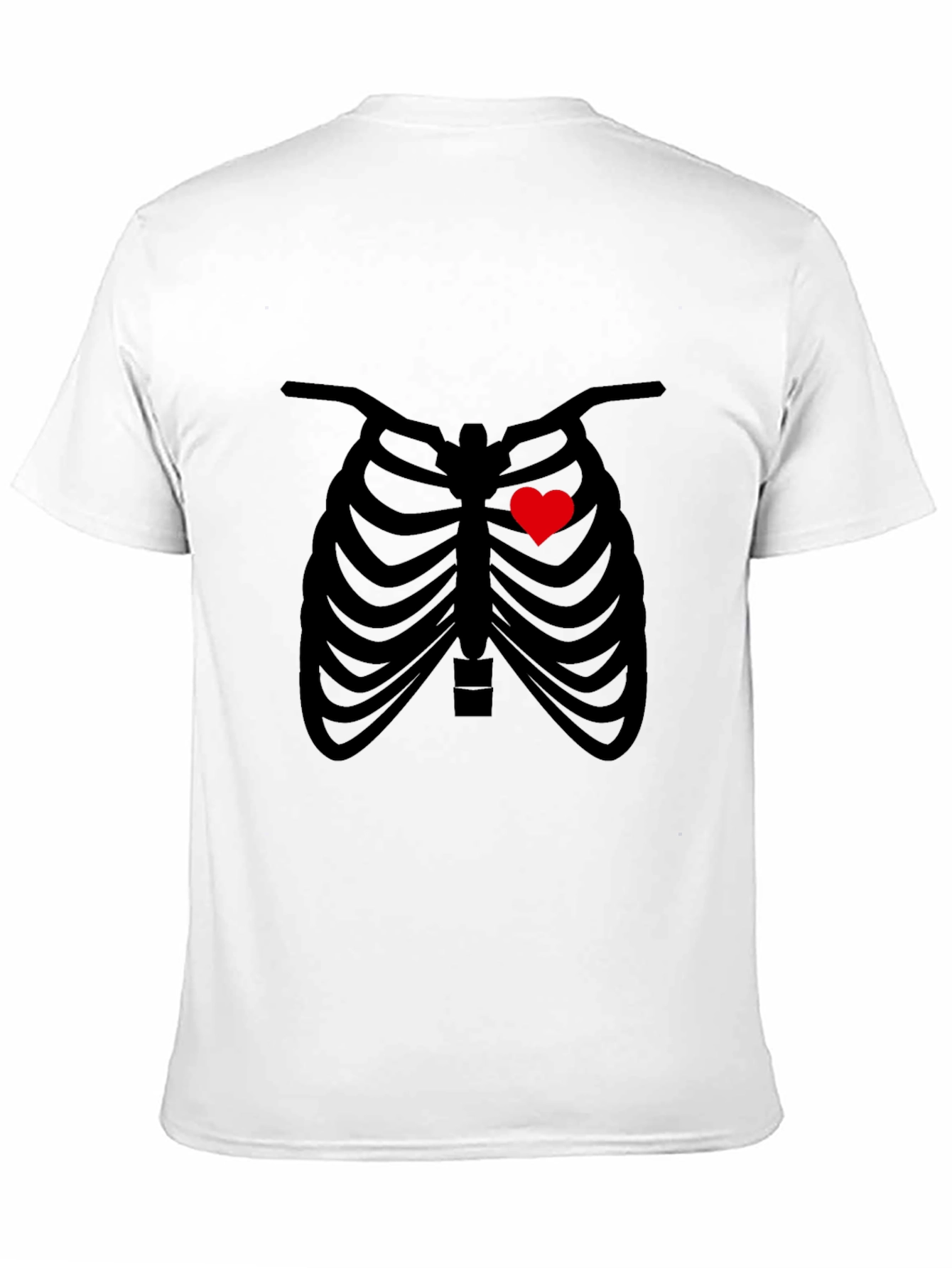 Black Heart Rib Cage Graphic Tee - Unisex view 11