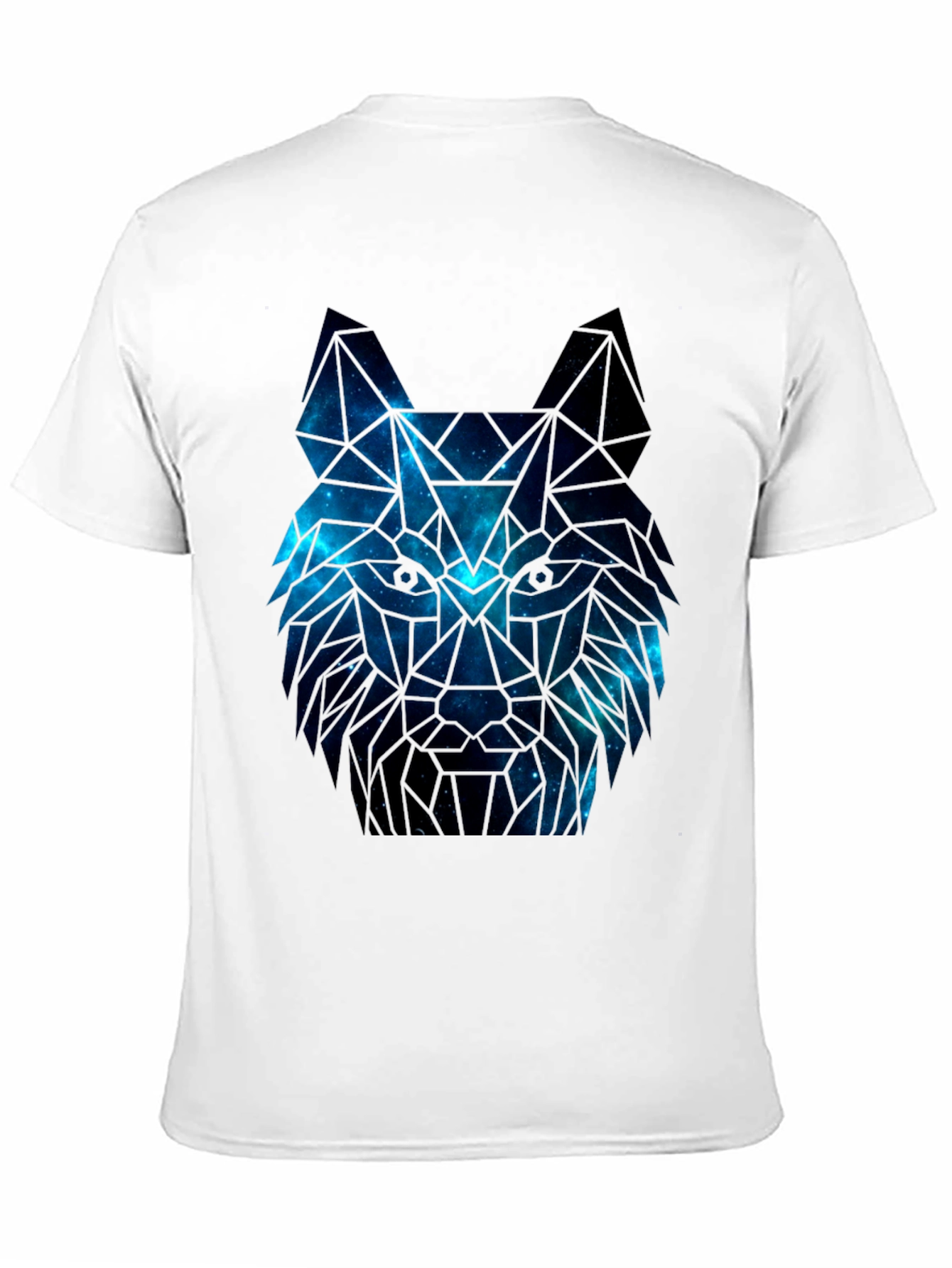 Black Galaxy Wolf Graphic Tee - Men's Black T-Shirt view 11