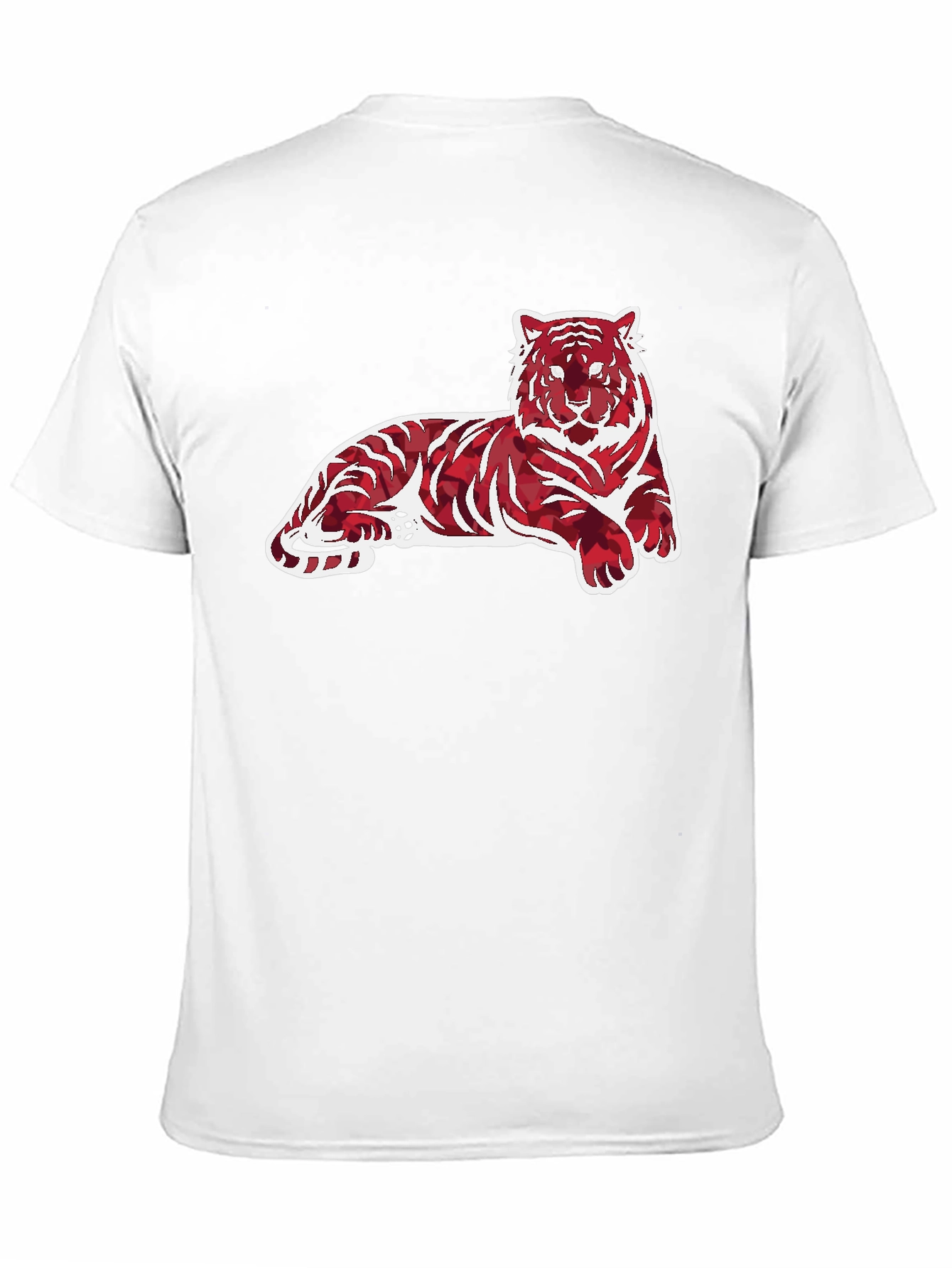 Black Tiger Print Graphic Tee - Men's Casual Wear view 11