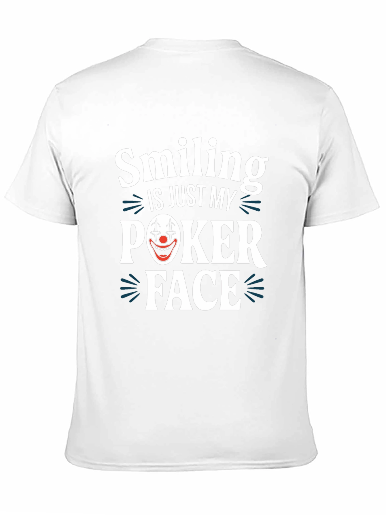 Black Smiling Is My Poker Face Graphic T-Shirt view 11