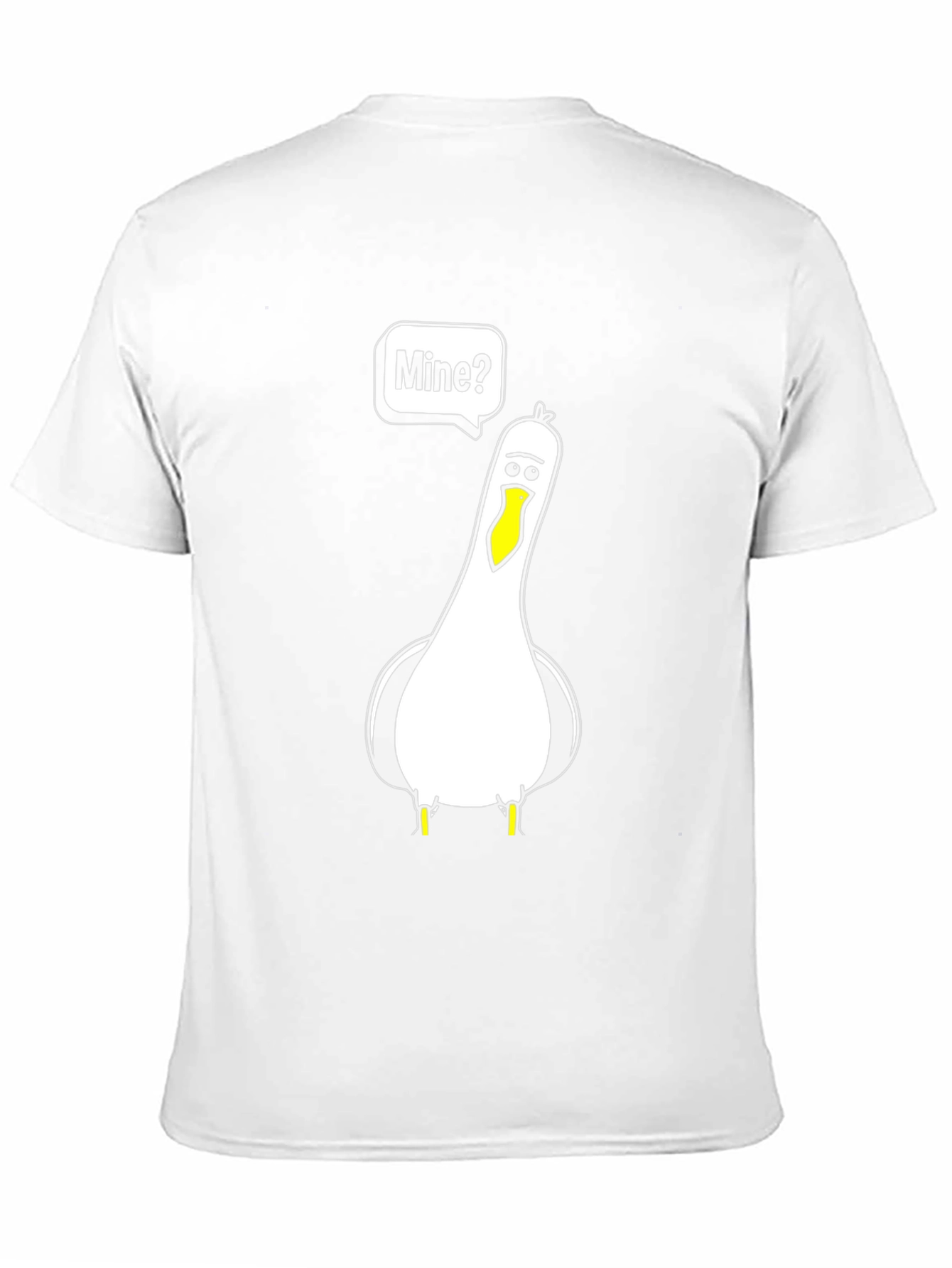 Black Funny Seagull 'Mine?' Graphic T-Shirt view 11