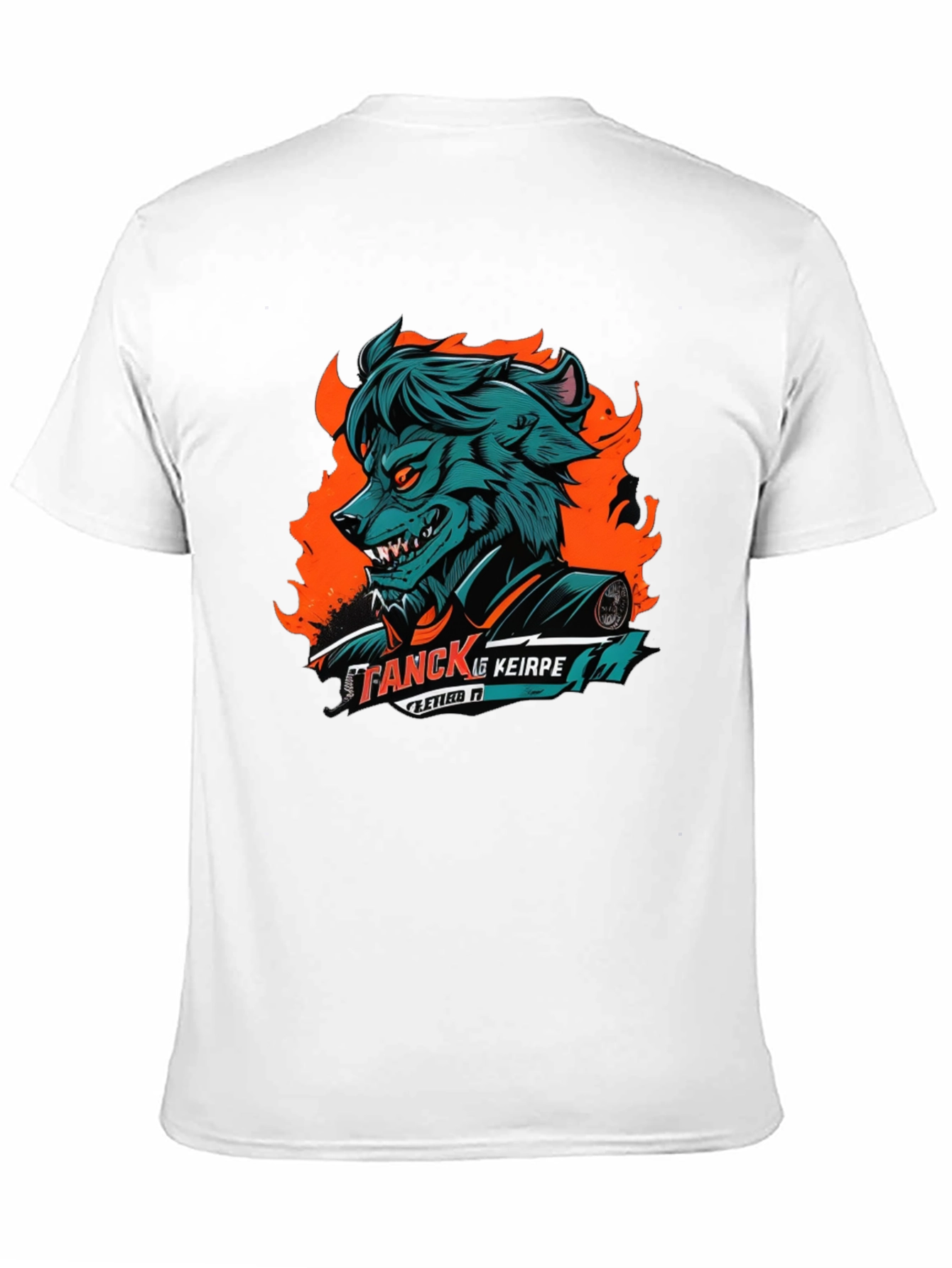 Black Wolf Graphic Black T-Shirt view 11