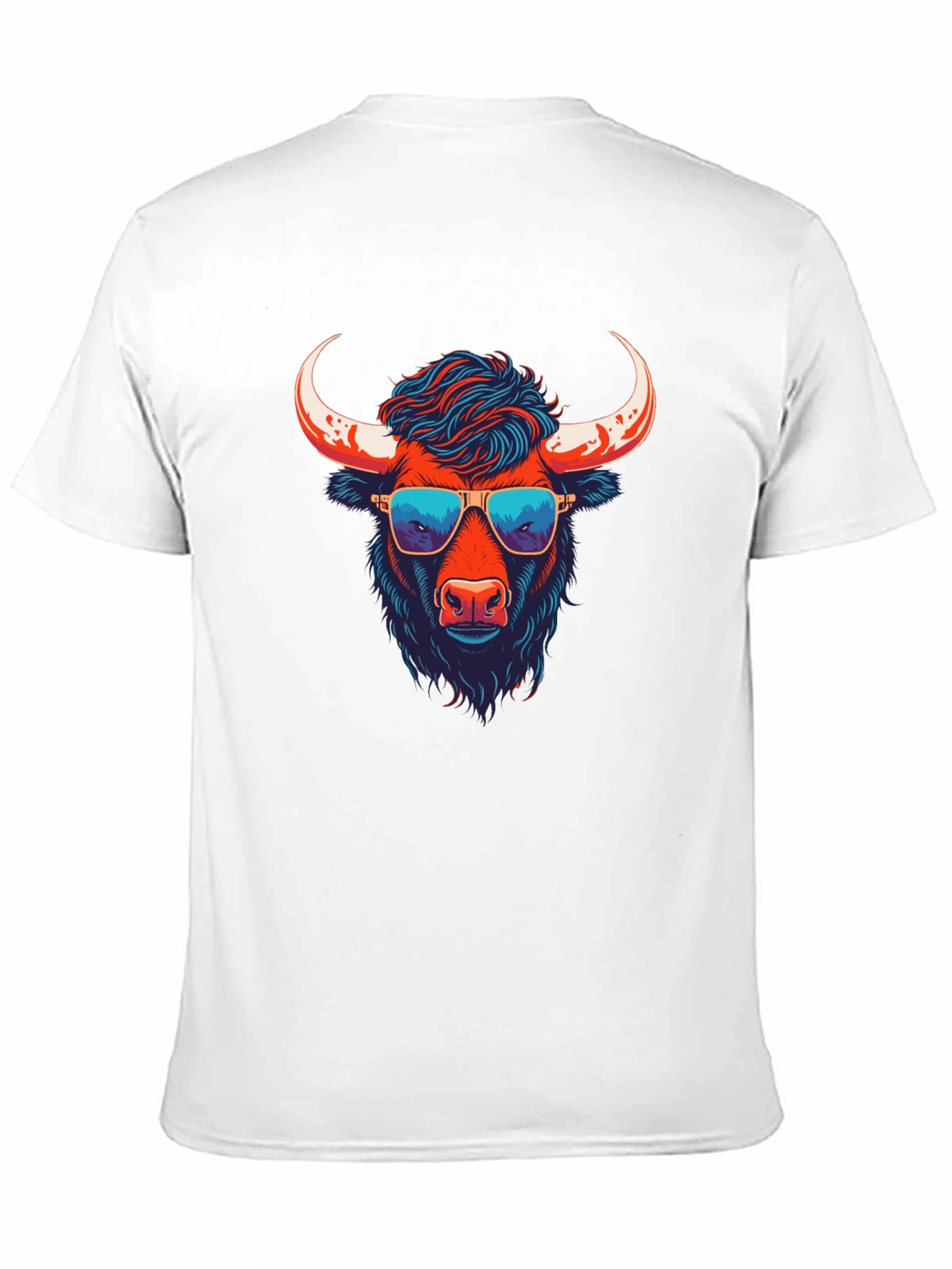 Black Cool Bull Graphic Tee - Black Cotton Blend view 11