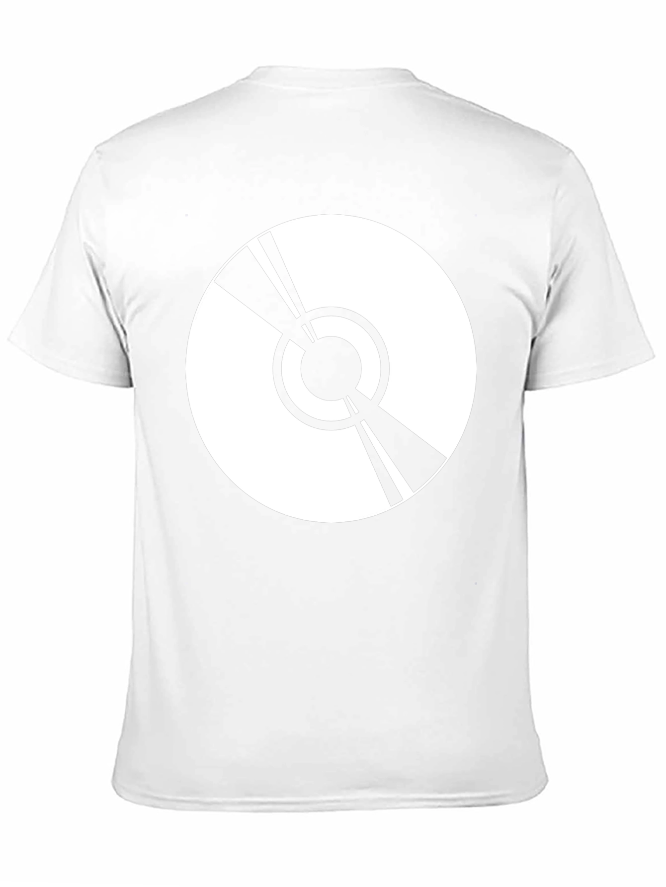 Black Minimalist Vinyl Record Graphic Black T-Shirt view 11