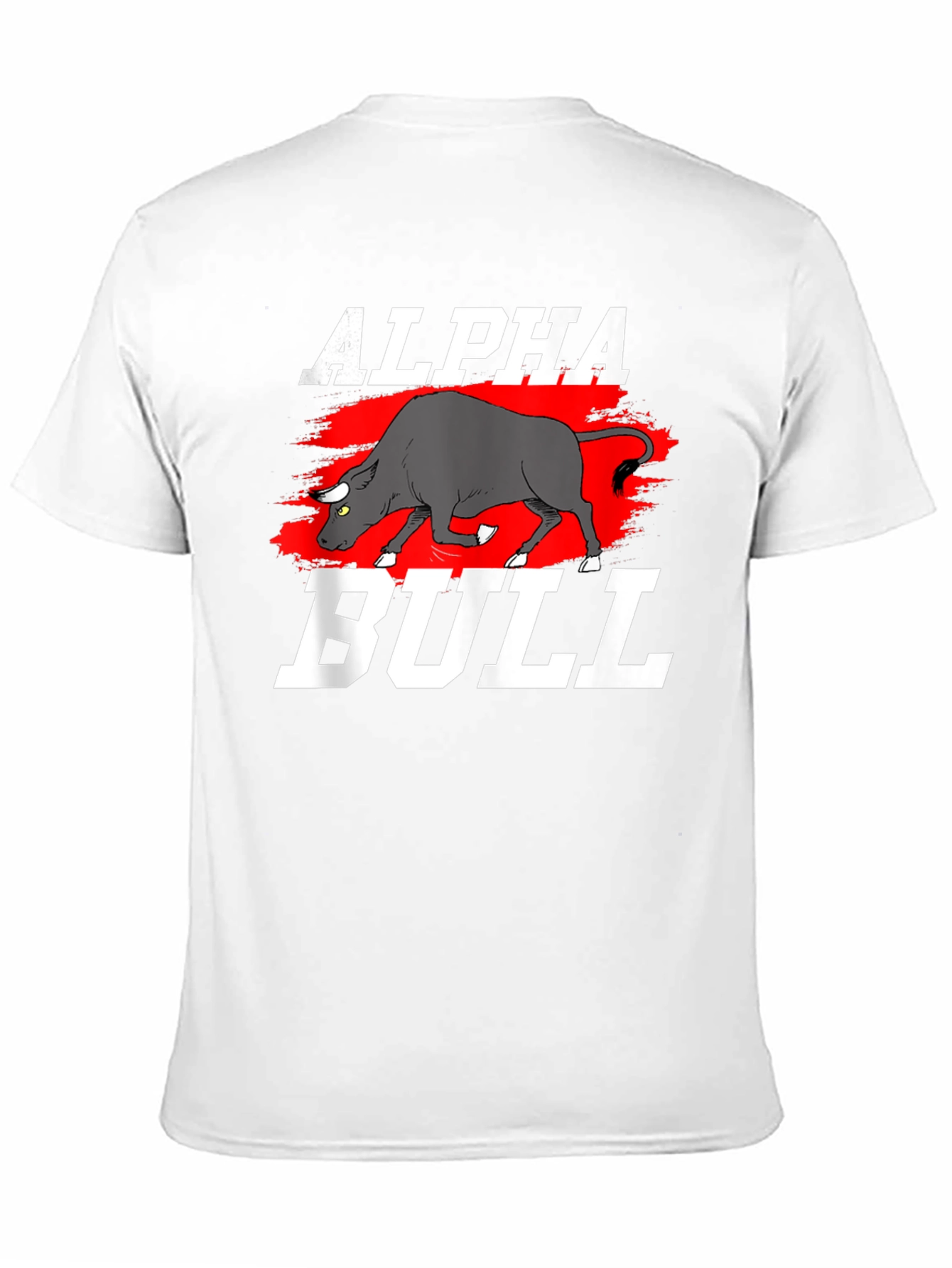 Black Alpha Bull Graphic T-Shirt - Black Cotton Tee view 11