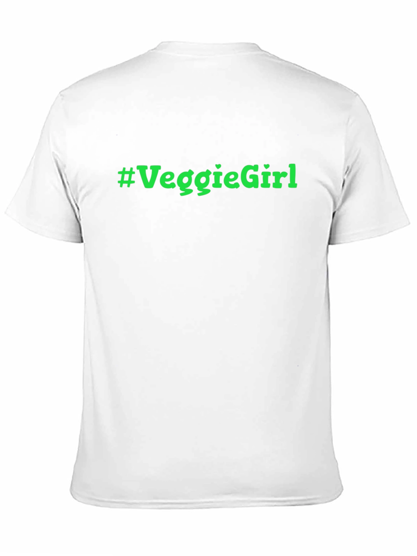 Black Veggie Girl T-Shirt - Black Cotton Tee view 11