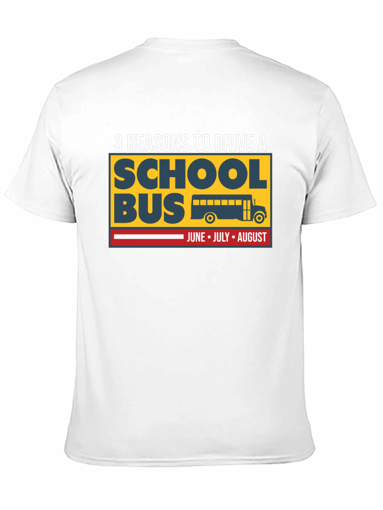 Black 3 Reasons to Drive a School Bus T-Shirt view 11