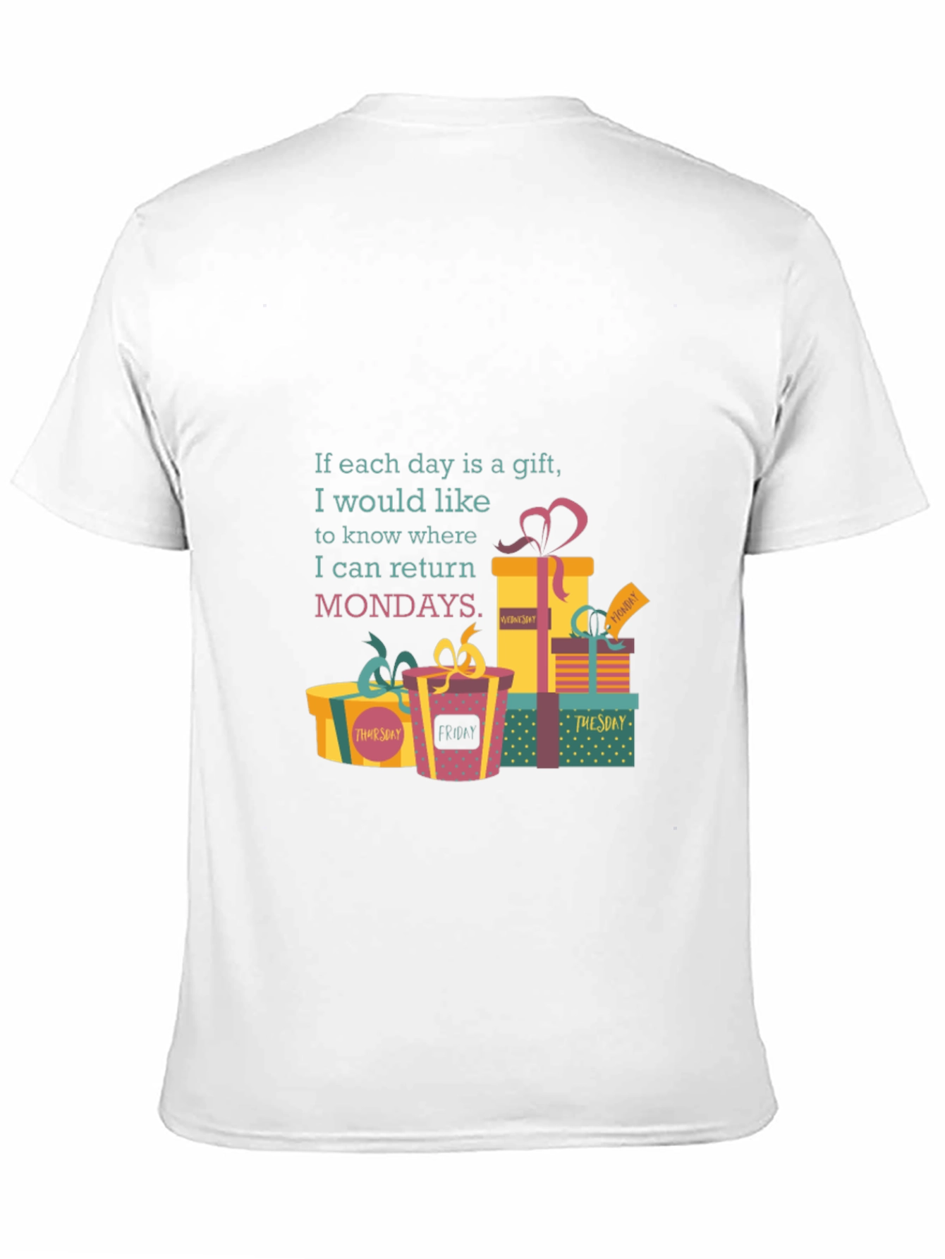 Black Funny 'Return Mondays' Gift Days Graphic Tee view 11