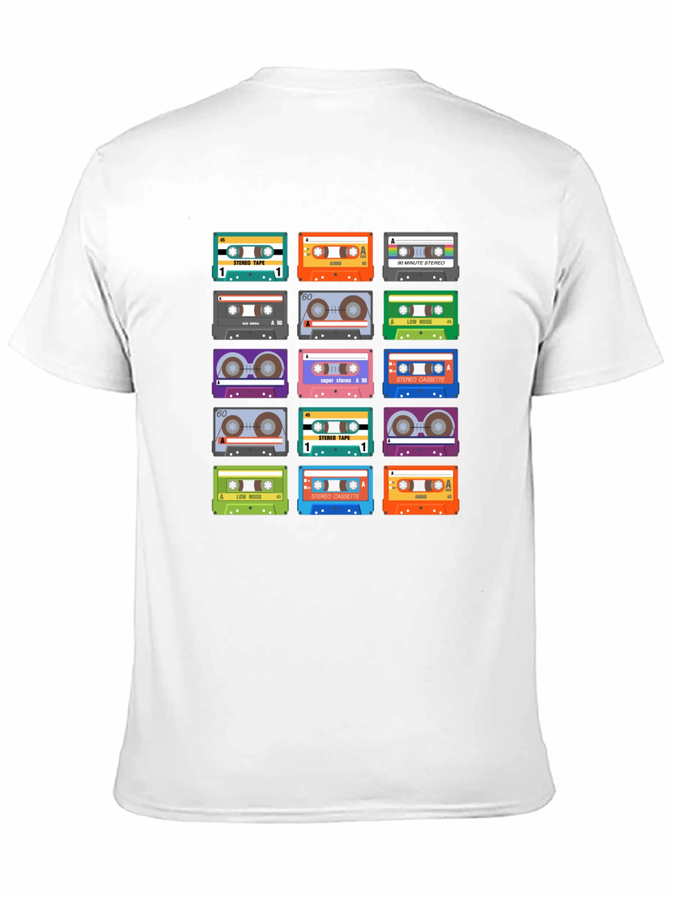 Black Retro Cassette Tape Graphic T-Shirt view 11