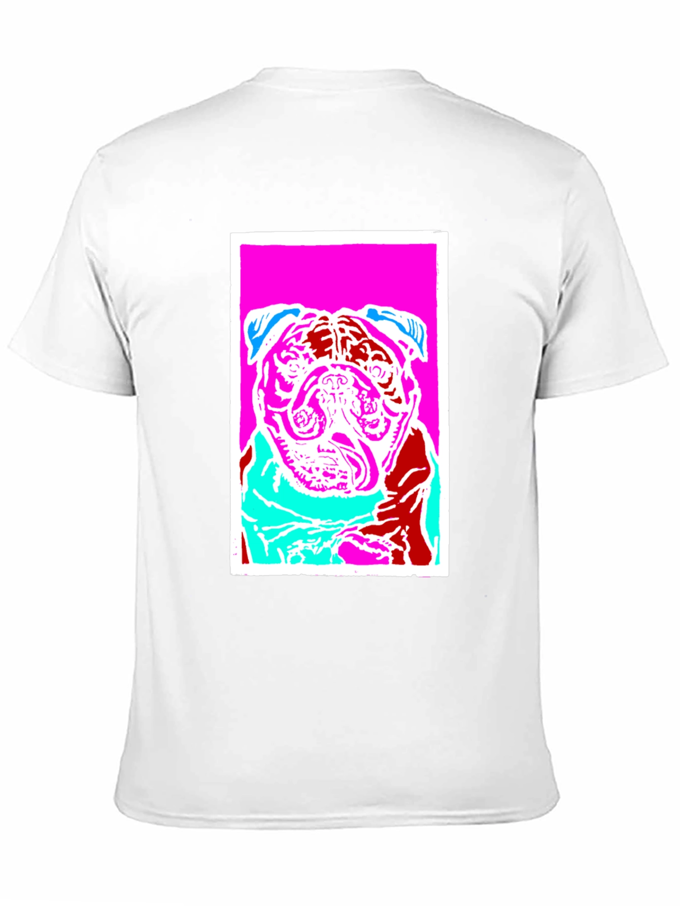 Black Pop Art Pug Graphic Tee - Black Cotton T-Shirt view 11