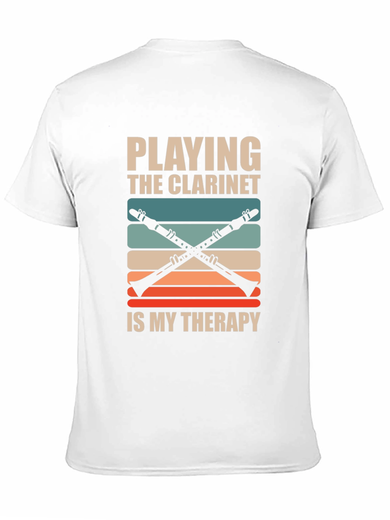 Black Clarinet Therapy T-Shirt - Musician Gift view 11