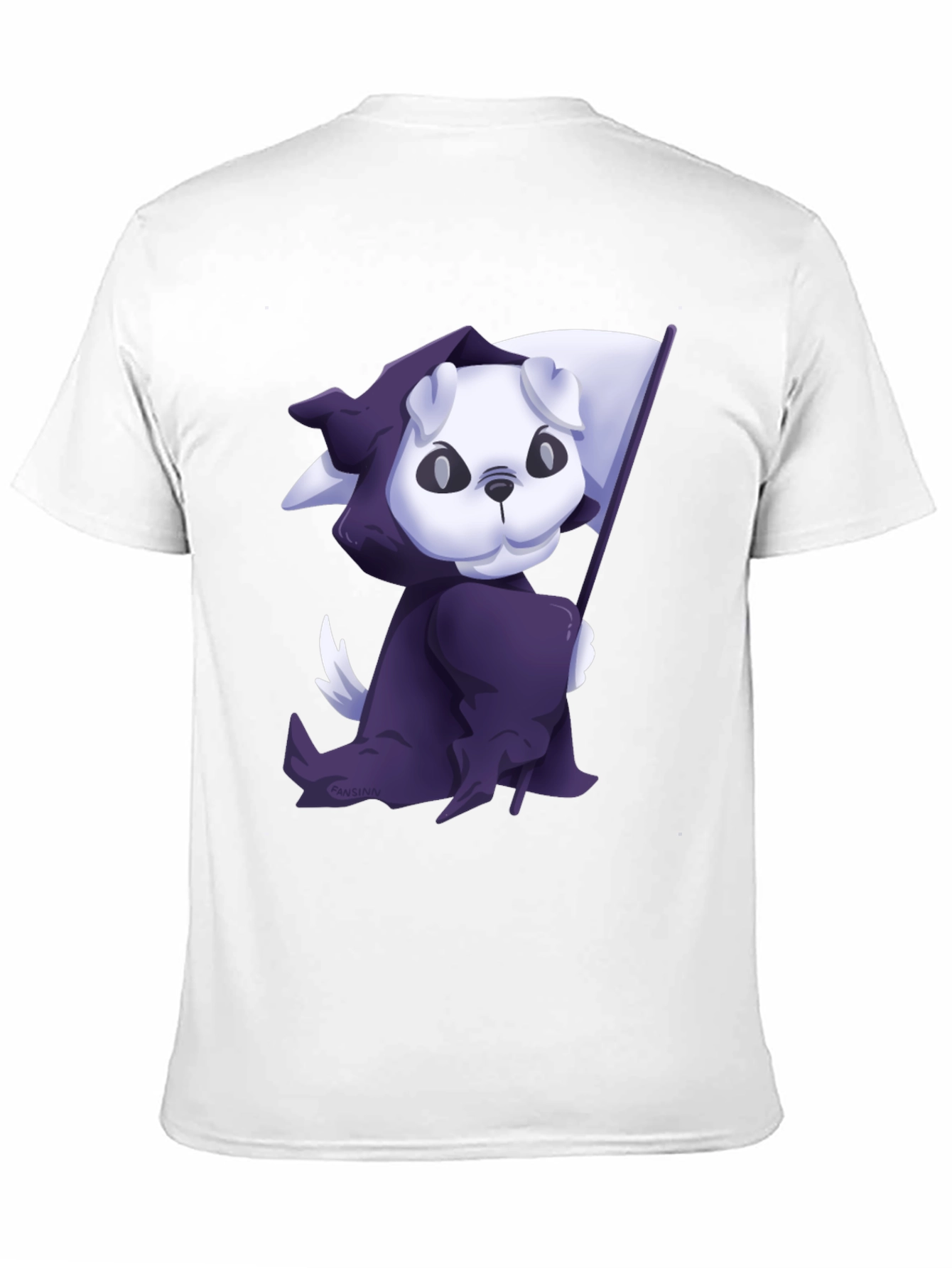 Black Grim Reaper Puppy T-Shirt - Cute and Spooky view 11