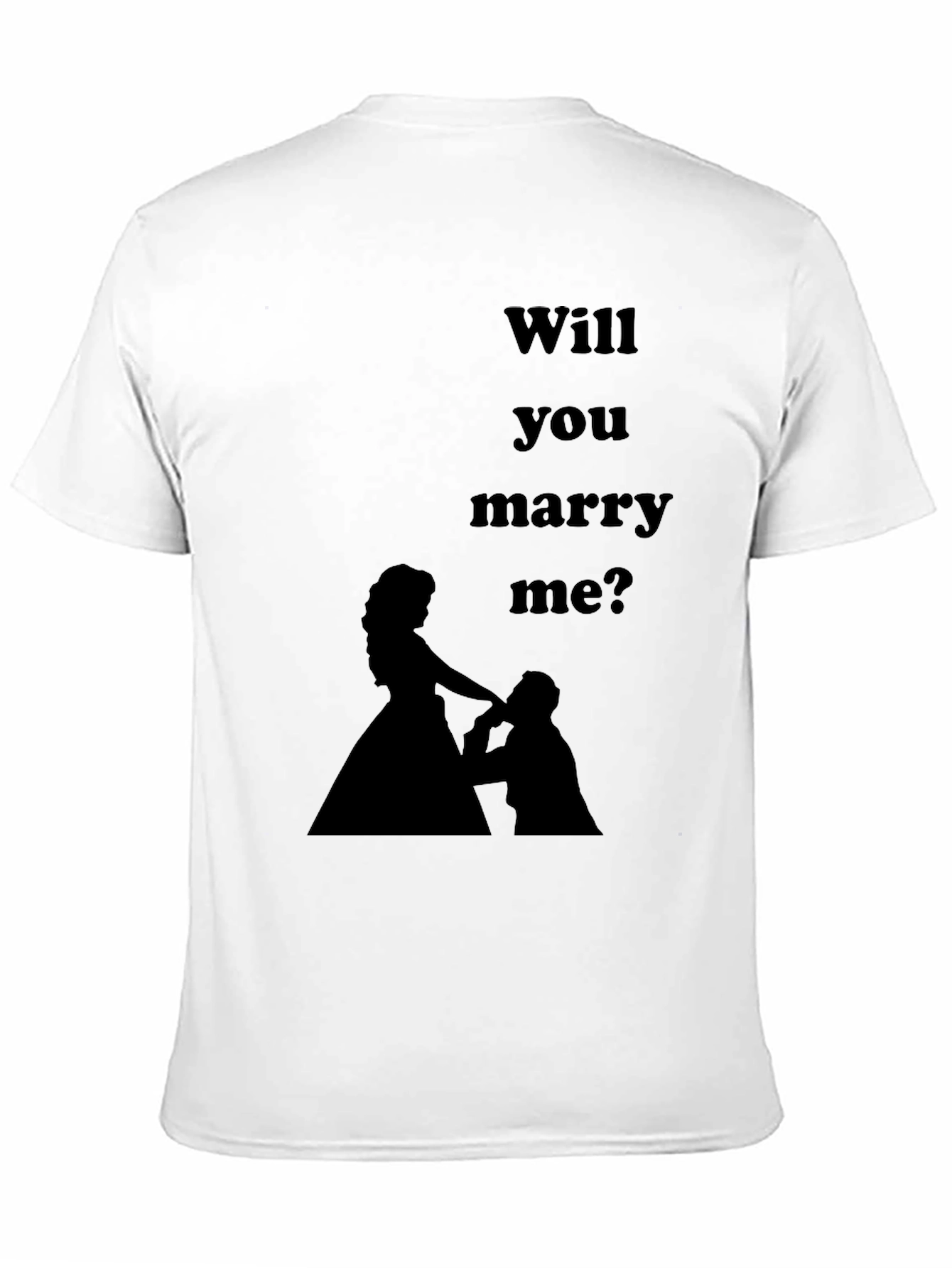 Black Will You Marry Me? Graphic Tee view 11