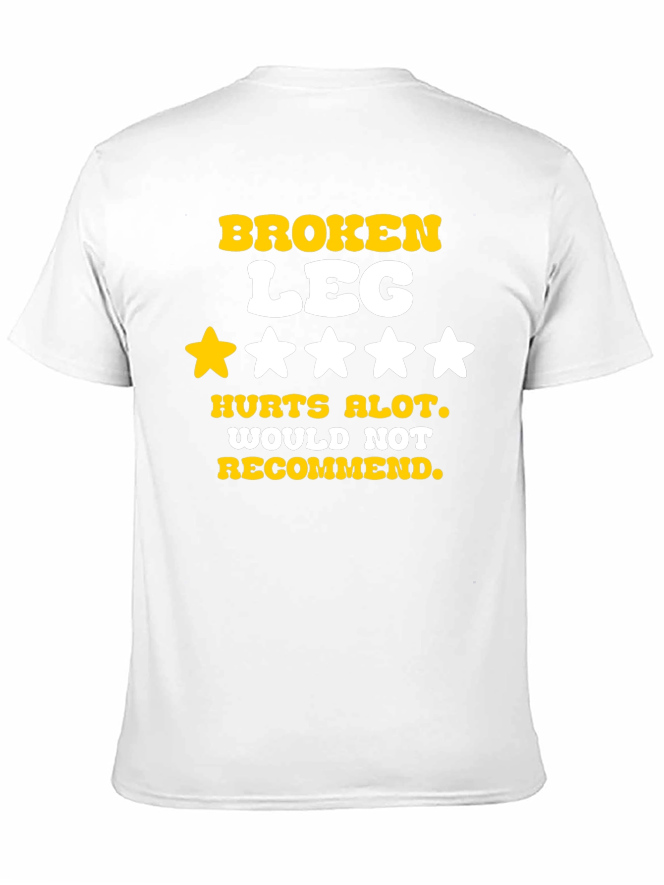 Black Broken Leg T-Shirt - Hurts Alot, Funny Tee view 11