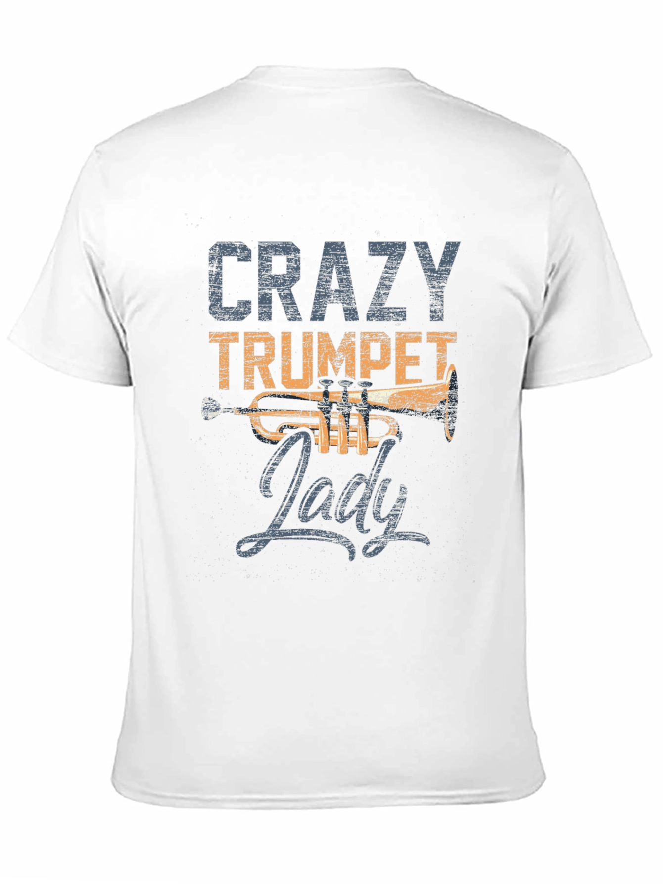 Black Crazy Trumpet Lady T-Shirt view 11