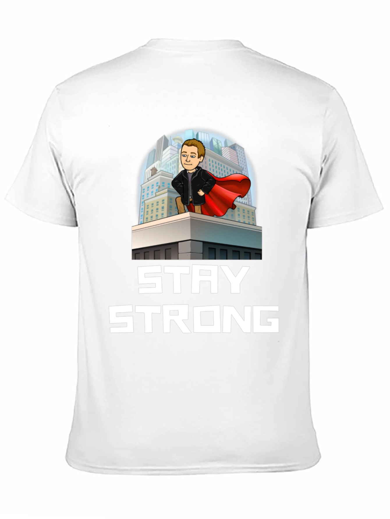 Black Stay Strong Superhero T-Shirt view 11