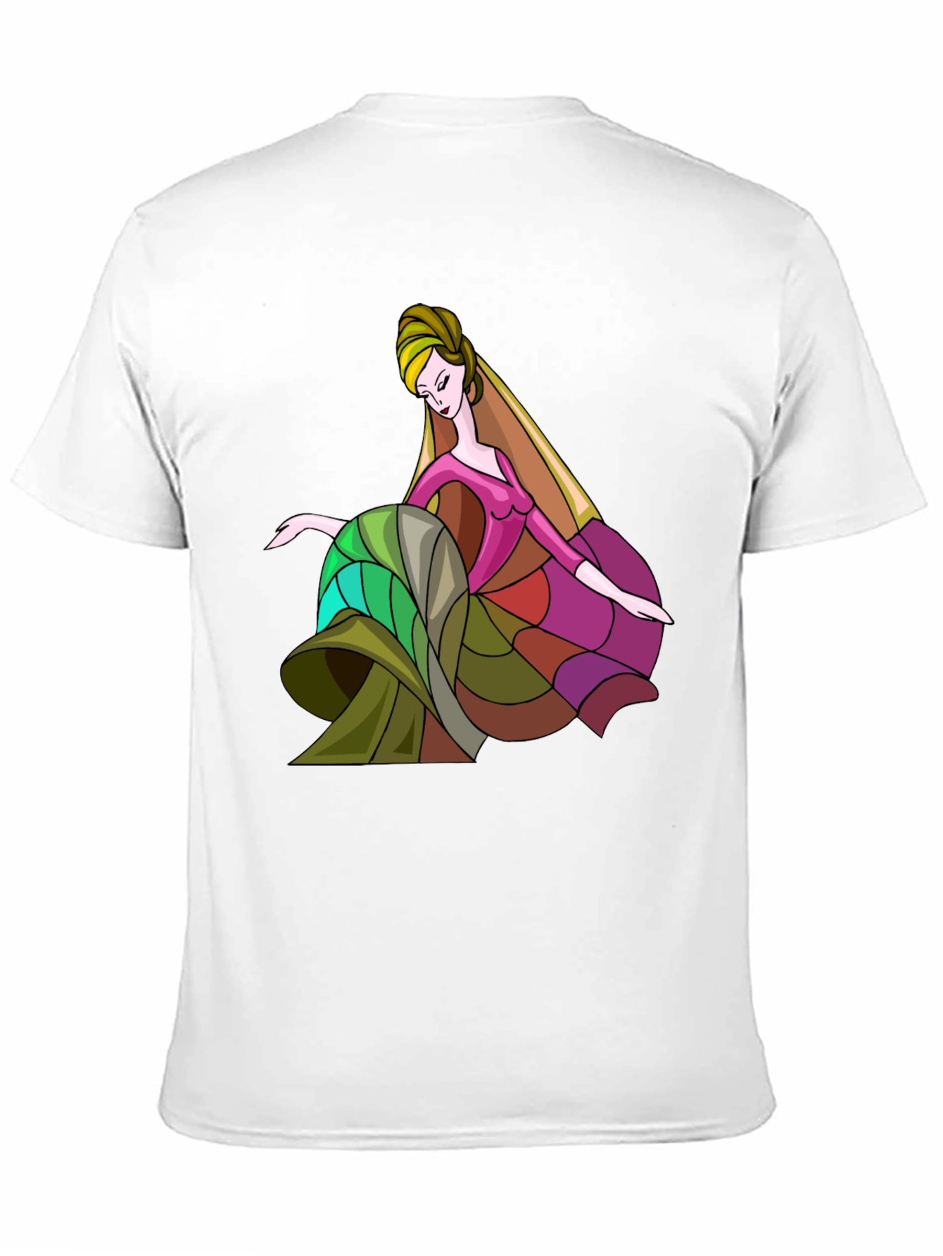 Black Artistic Woman Graphic Print Black Tee view 11