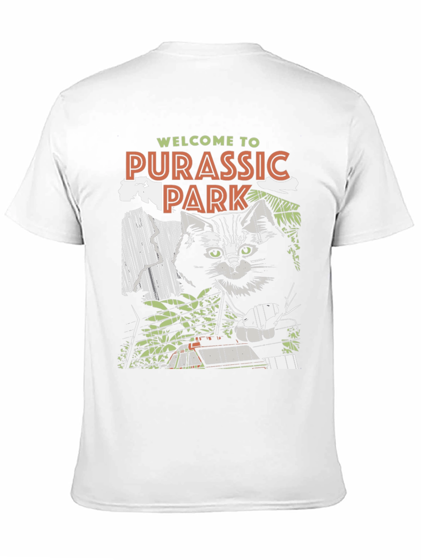 Black Purassic Park Cat T-Shirt view 11