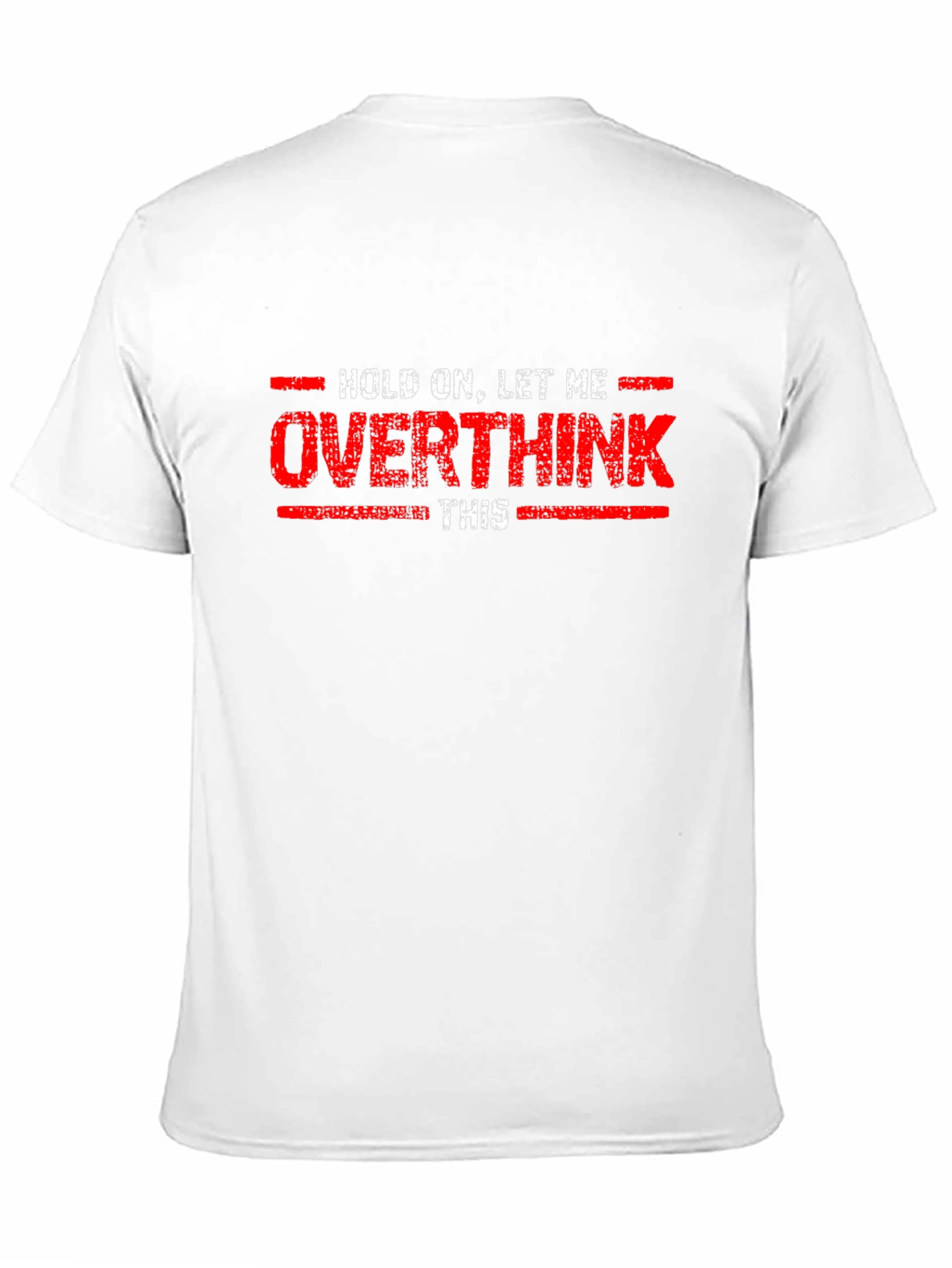 Black Overthink Funny Graphic T-Shirt view 11
