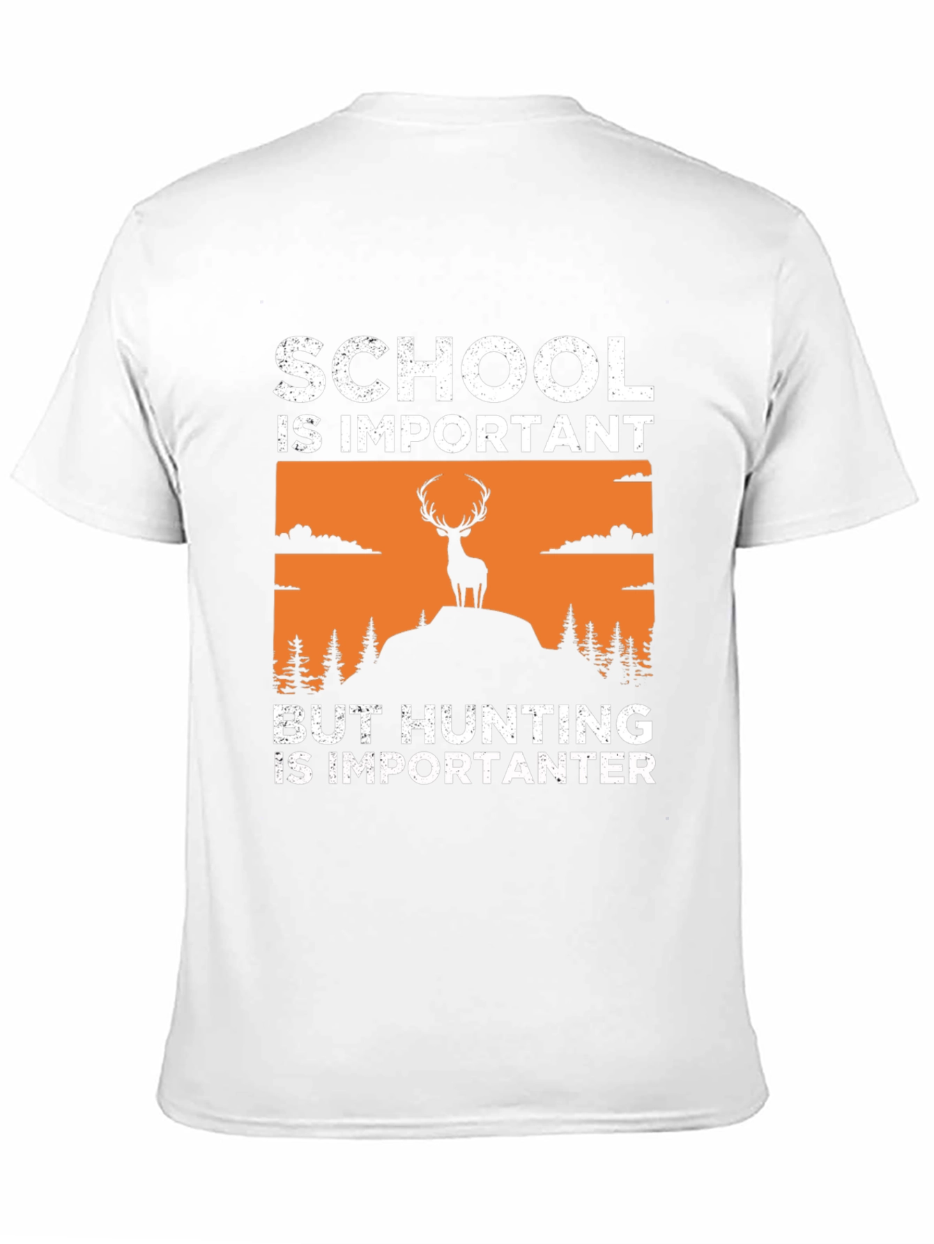 Black School Important Hunting More Importanter T-Shirt view 11