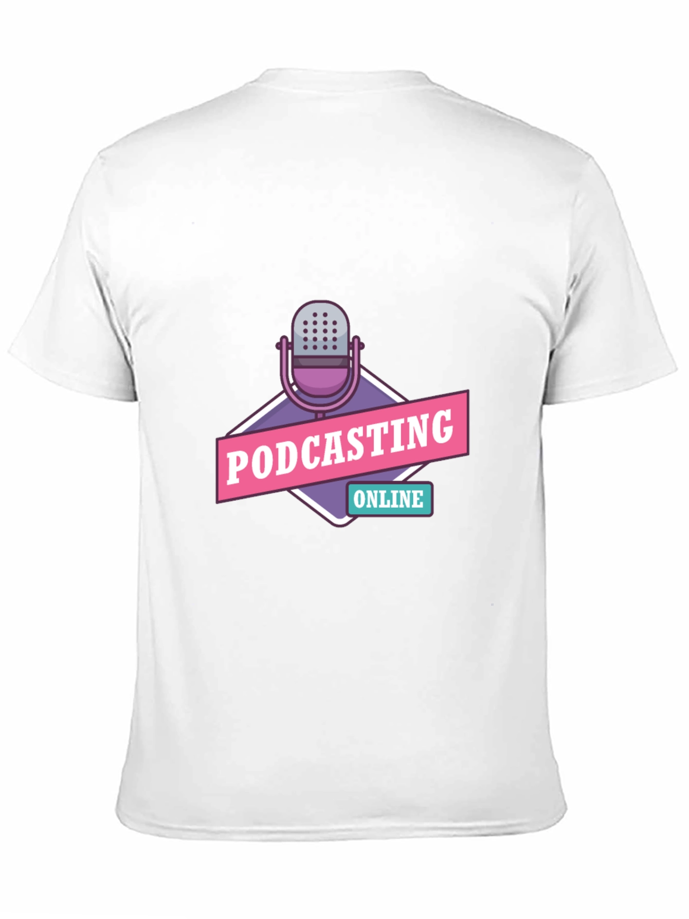 Black Podcasting Online Graphic Tee - Black Cotton T-Shirt view 11