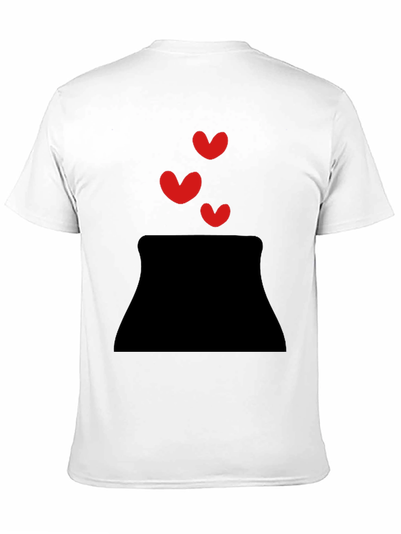 Black Heart Bursting T-Shirt - Black Cotton Casual Tee view 11