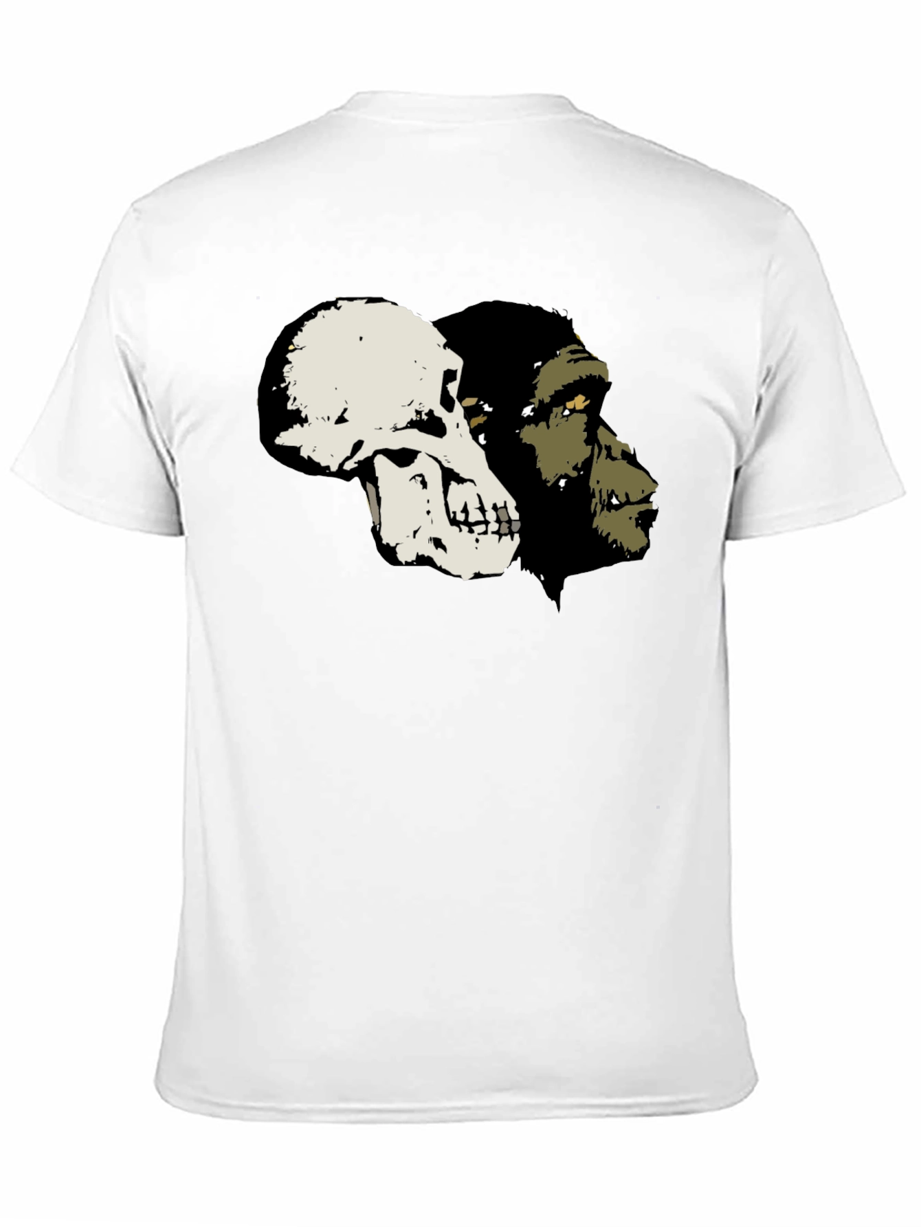 Black Primate Evolution Graphic Tee - Skull & Ape view 11