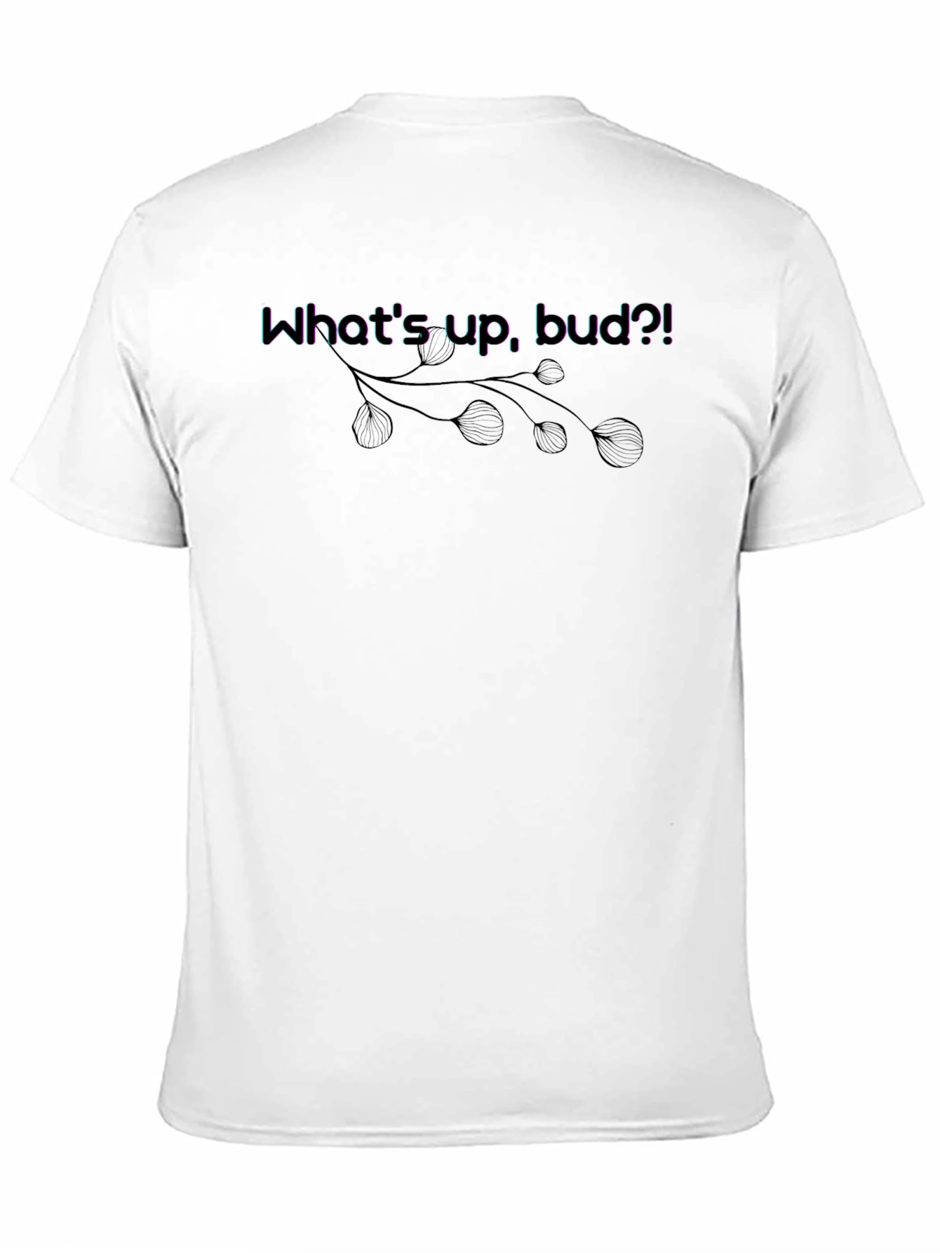Black What's Up, Bud?! Graphic Tee - Casual Black T-Shirt view 11