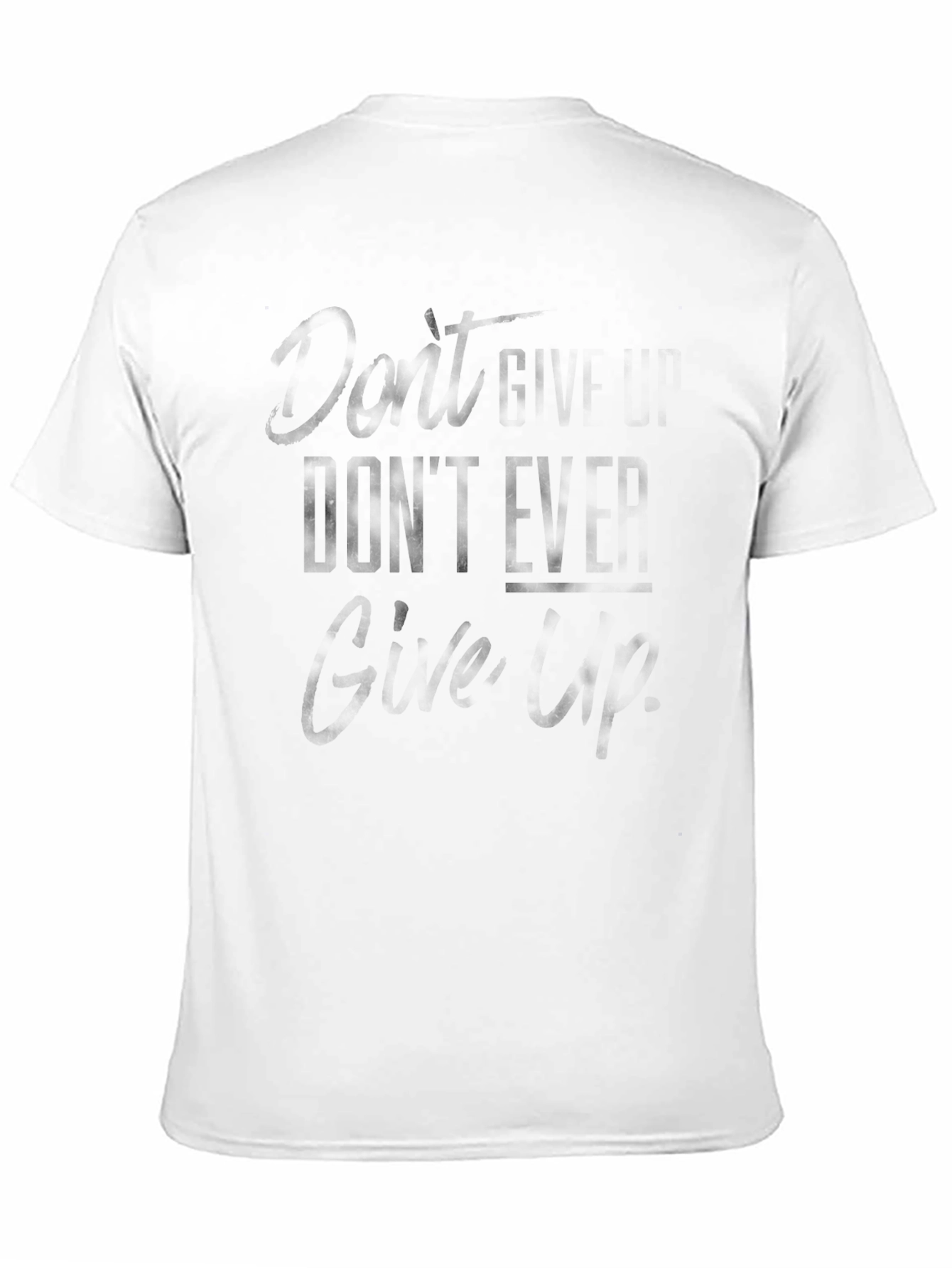 Black Don't Ever Give Up Black Graphic Tee view 11