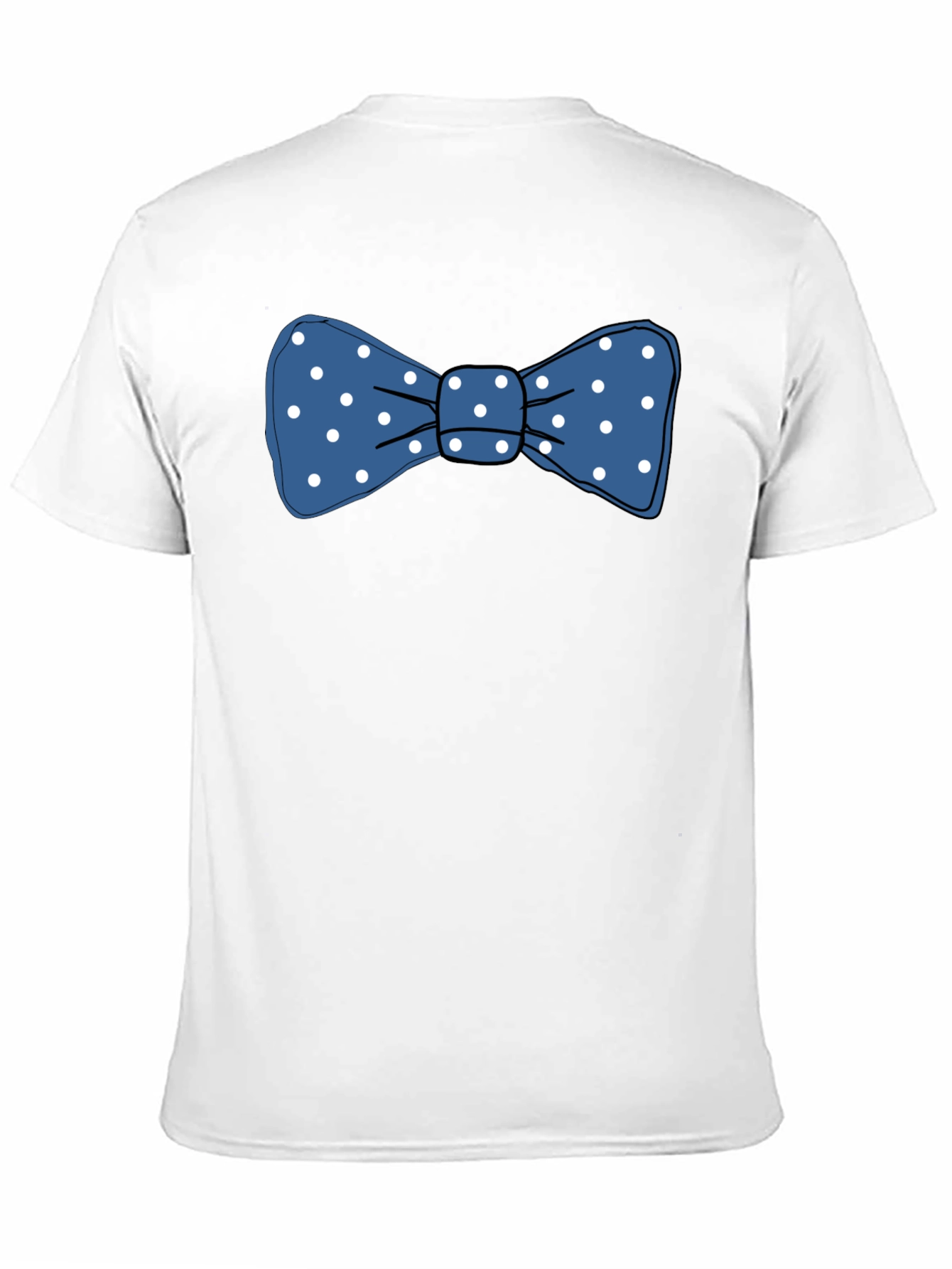 Black Blue Polka Dot Bowtie Graphic Tee view 11