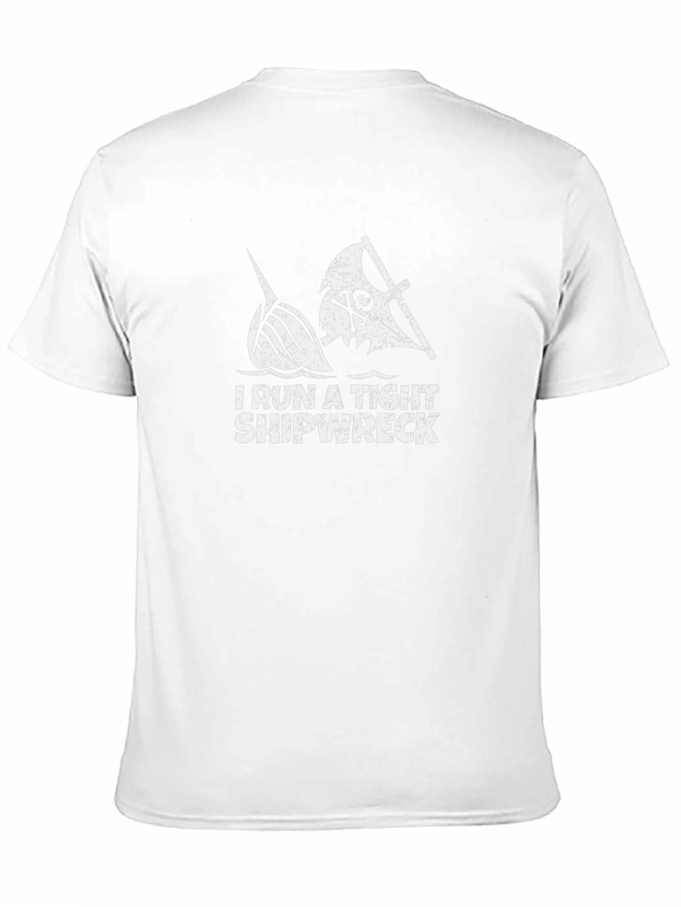 Black I Run A Tight Shipwreck Black Graphic T-Shirt view 11