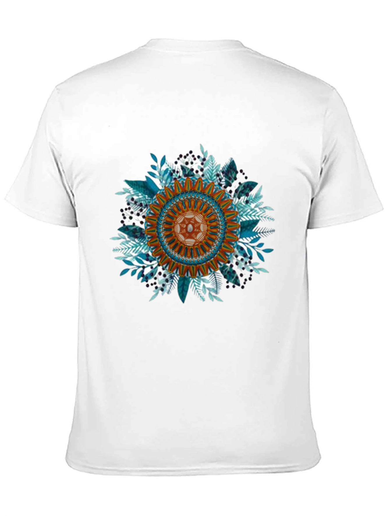 Black Floral Mandala Graphic Tee - Black view 11