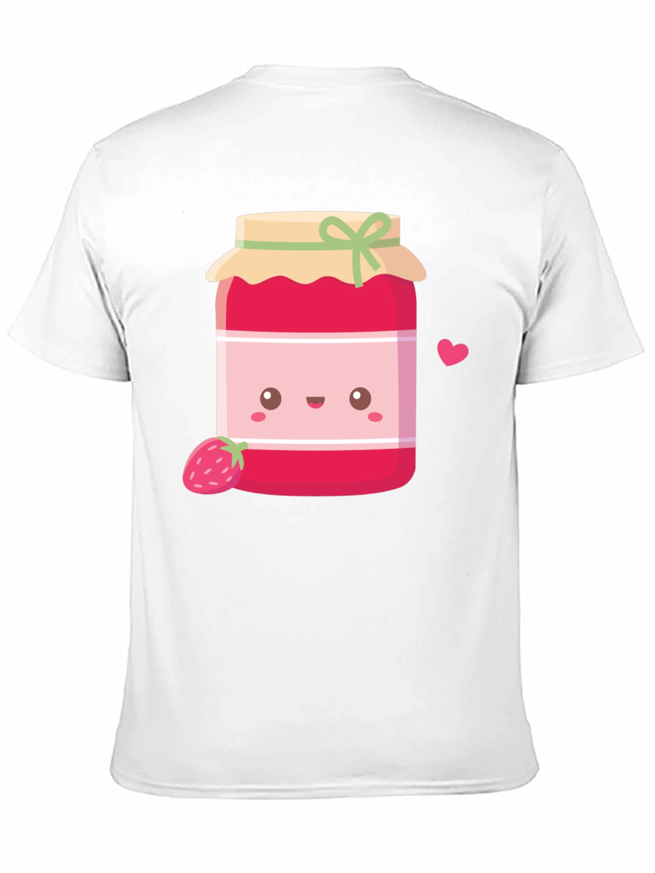 Black Cute Kawaii Strawberry Jam T-Shirt view 11