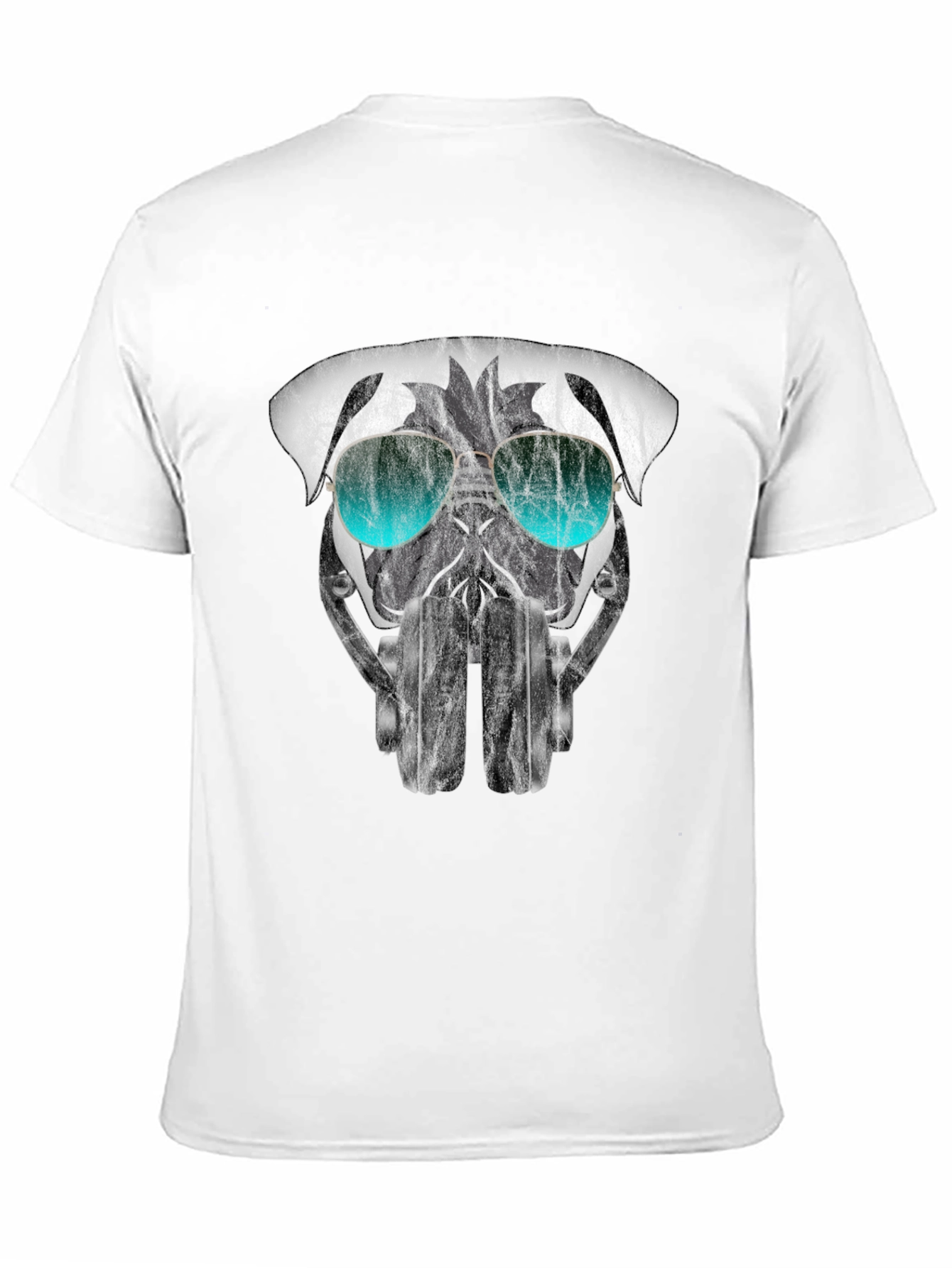 Black Cool Pug DJ Graphic Tee - Black T-Shirt view 11