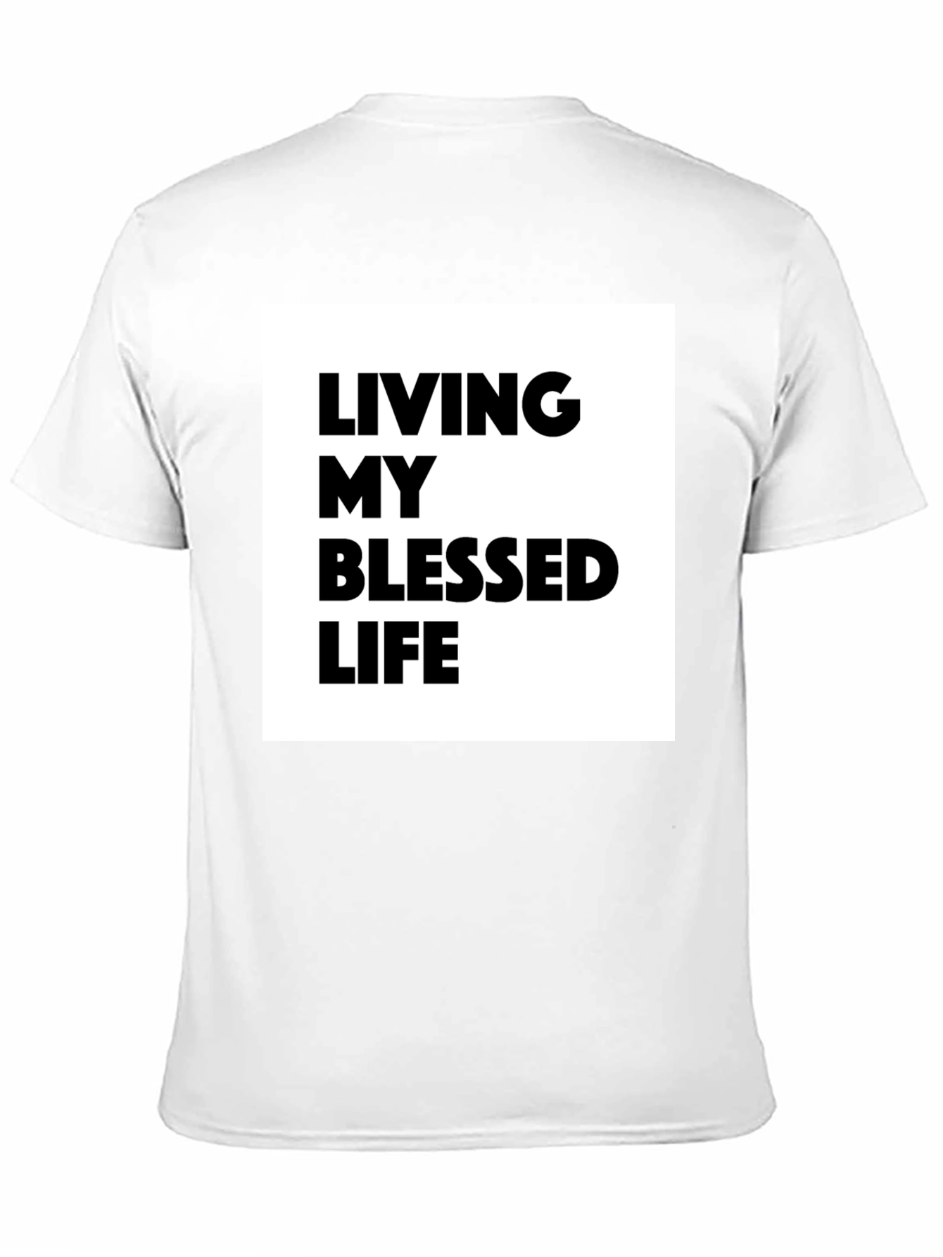 Black Blessed Life Graphic Tee - Black Cotton T-Shirt view 11