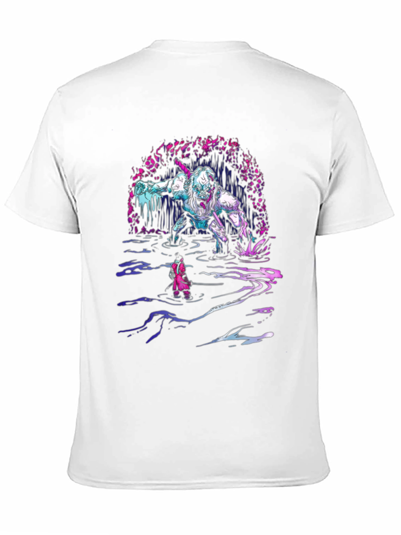 Black Monster Graphic Tee - Black Cotton T-Shirt view 11