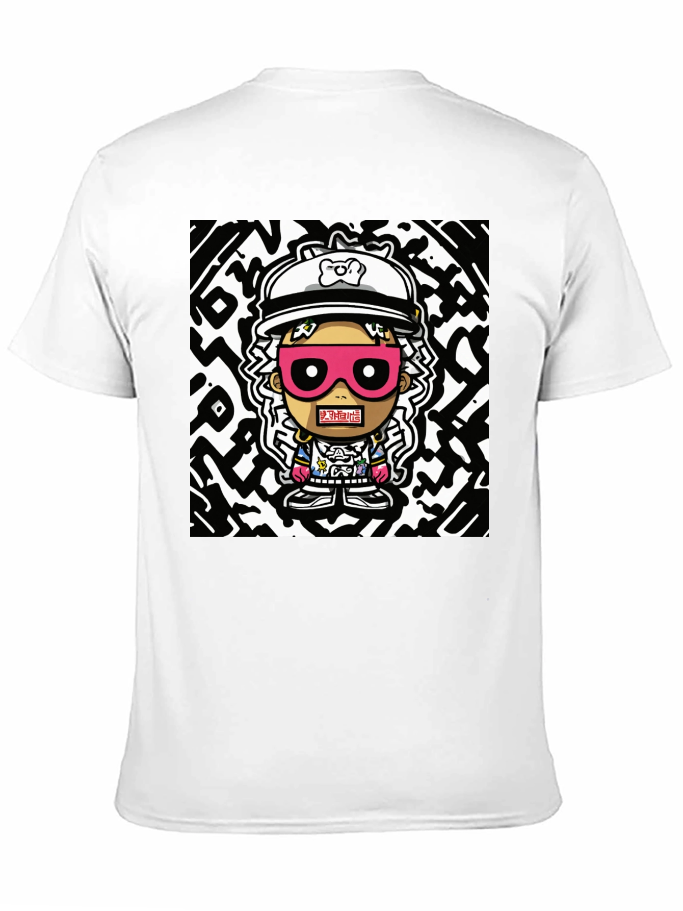 Black Cartoon Graphic Print T-Shirt view 11