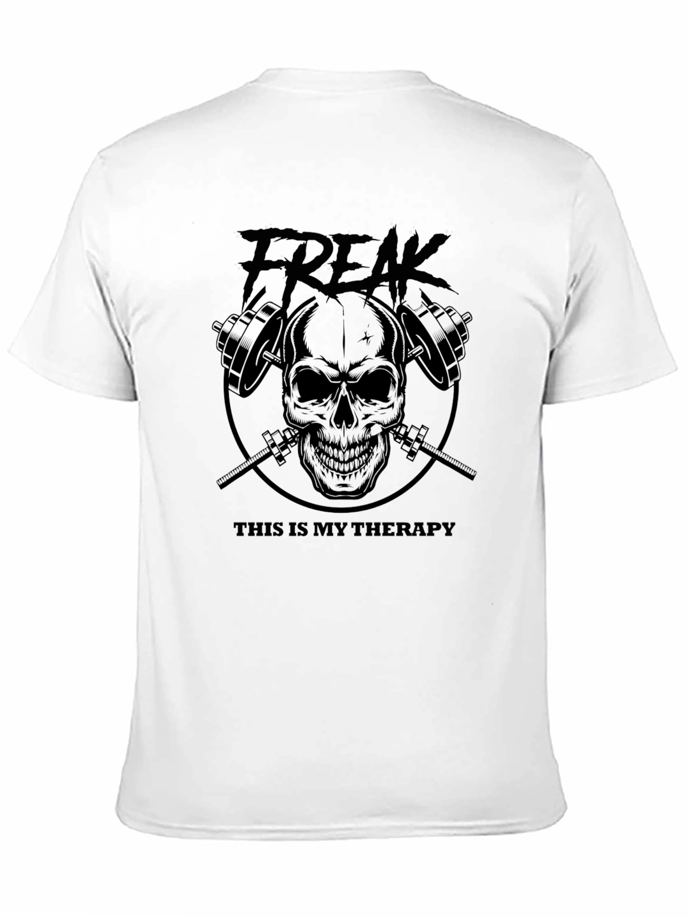 Freak Therapy Skull Graphic Tee - Black - 11